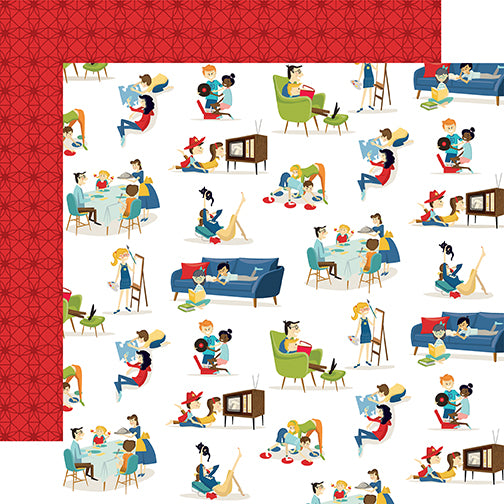 Family Night 12 x 12 Scrapbook Collection Kit by Carta Bella - 13 Pieces
