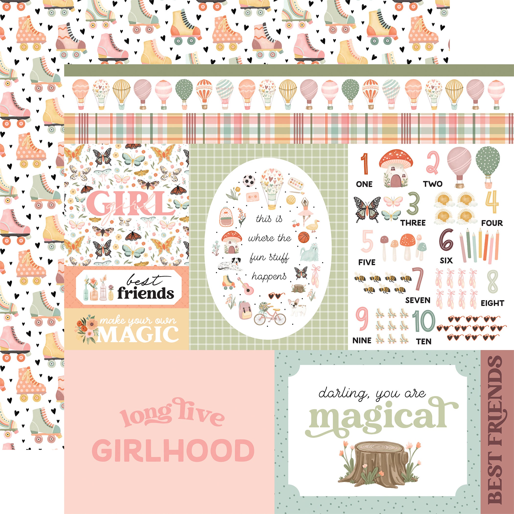 That's My Girl 12 x 12 Scrapbook Collection Kit by Carta Bella - 13 Pieces