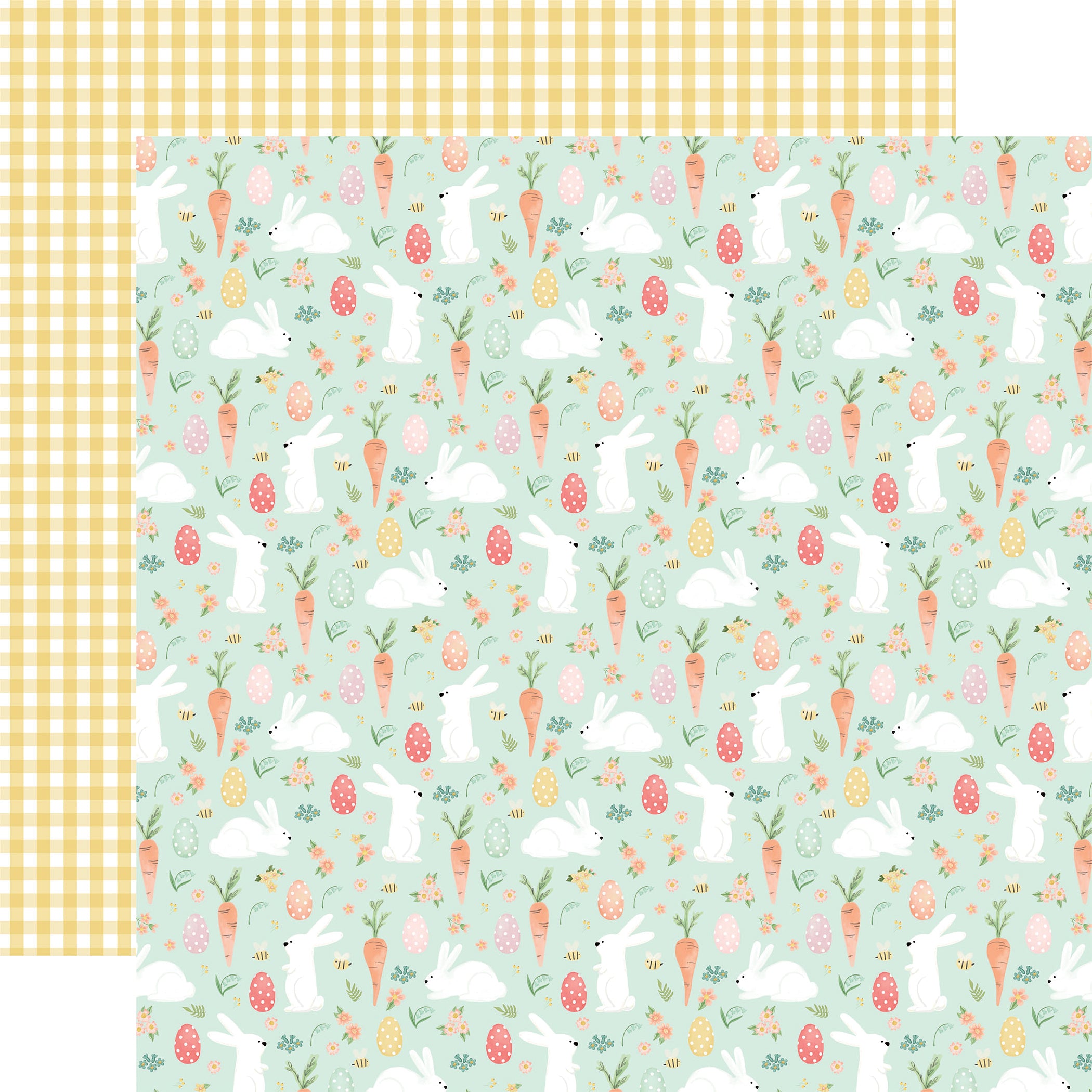 Here Comes Easter Collection Easter Friends 12 x 12 Double-Sided Scrapbook Paper by Carta Bella