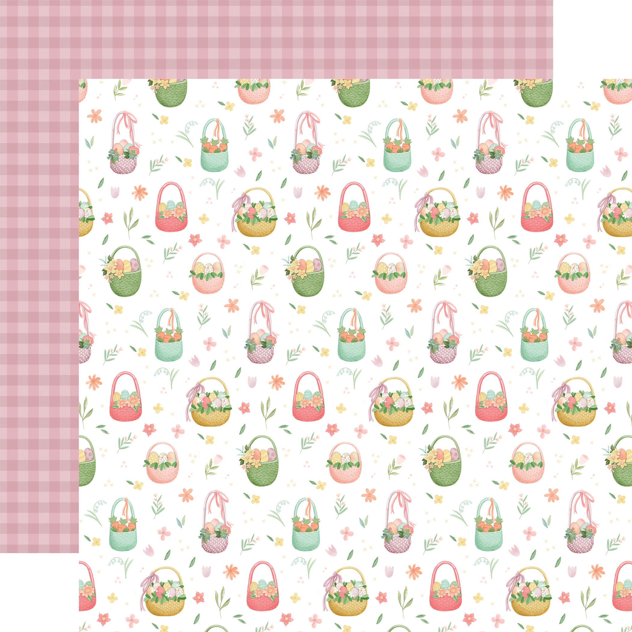 Here Comes Easter Collection Egg Hunt Finds 12 x 12 Double-Sided Scrapbook Paper by Carta Bella