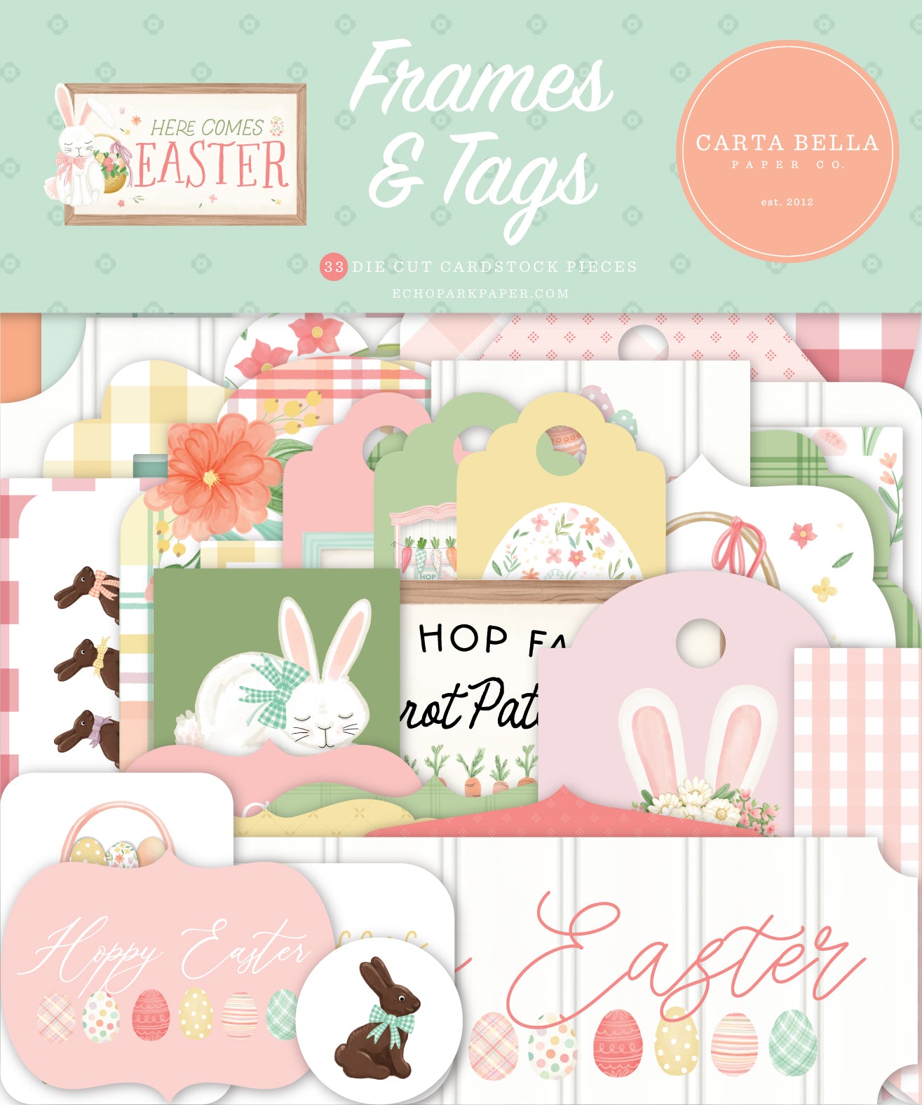 Here Comes Easter Collection Scrapbook Frames & Tags by Carta Bella