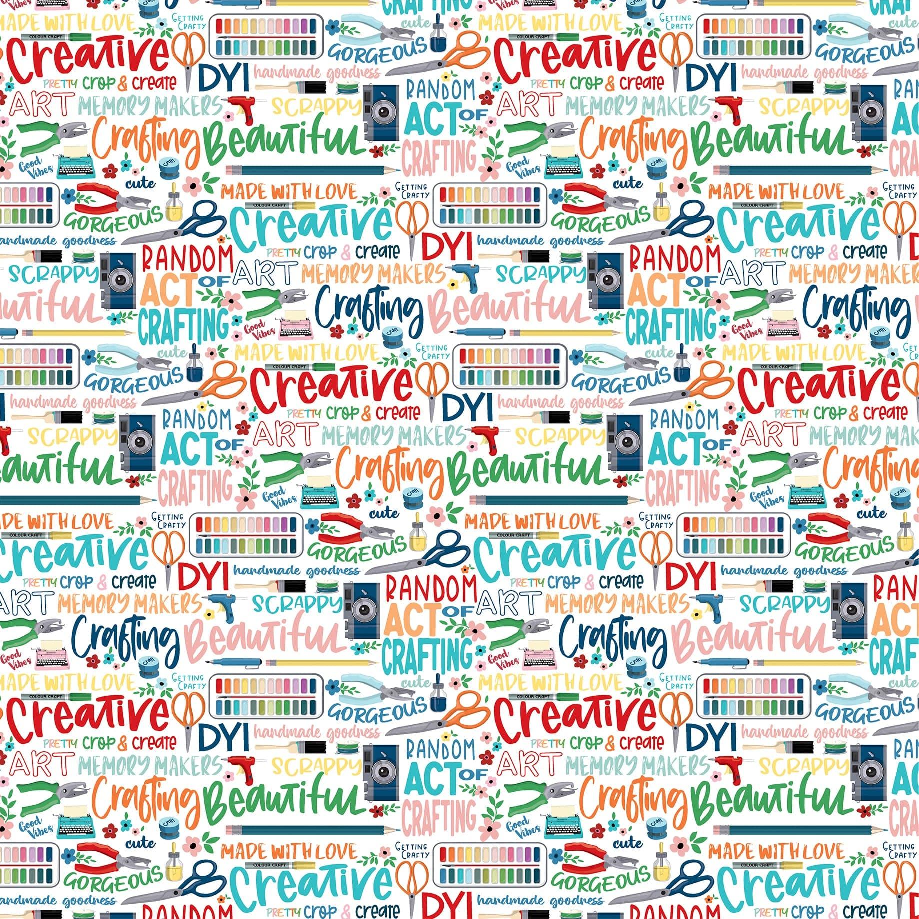 Happy Crafting Collection Creative Mind 12 x 12 Double-Sided Scrapbook Paper by Carta Bella - Scrapbook Supply Companies