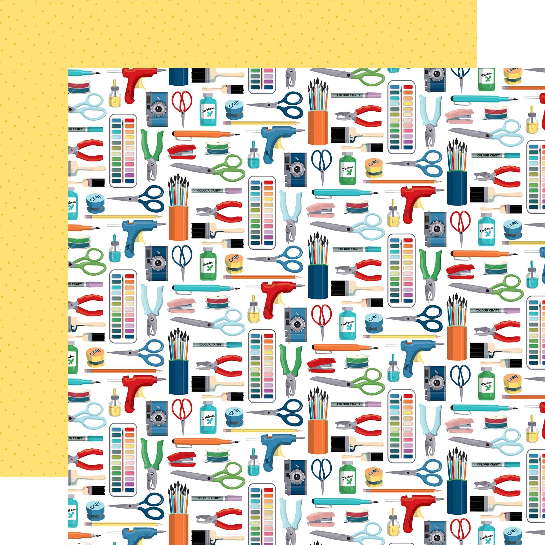 Happy Crafting Collection Scrapper Supplies 12 x 12 Double-Sided Scrapbook Paper by Carta Bella - Scrapbook Supply Companies