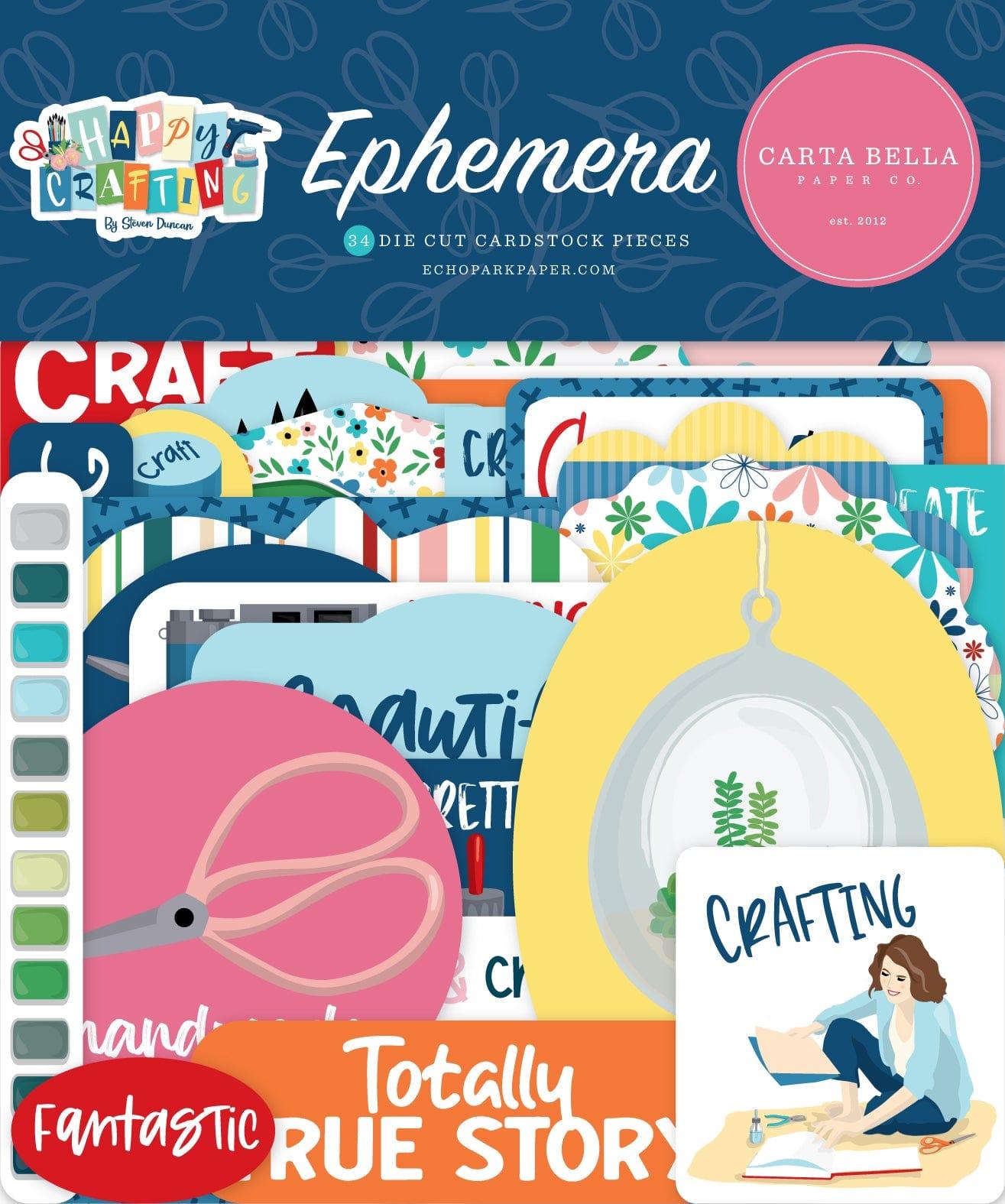Happy Crafting Collection Scrapbook Ephemera by Carta Bella - Scrapbook Supply Companies