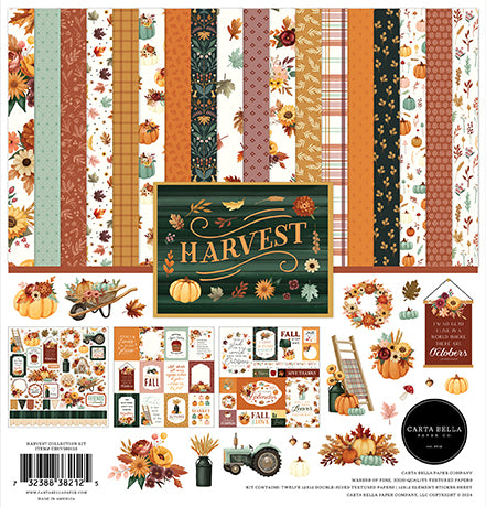 Harvest Scrapbook Paper & Sticker Collection Kit by Echo Park Paper - 13 Pieces