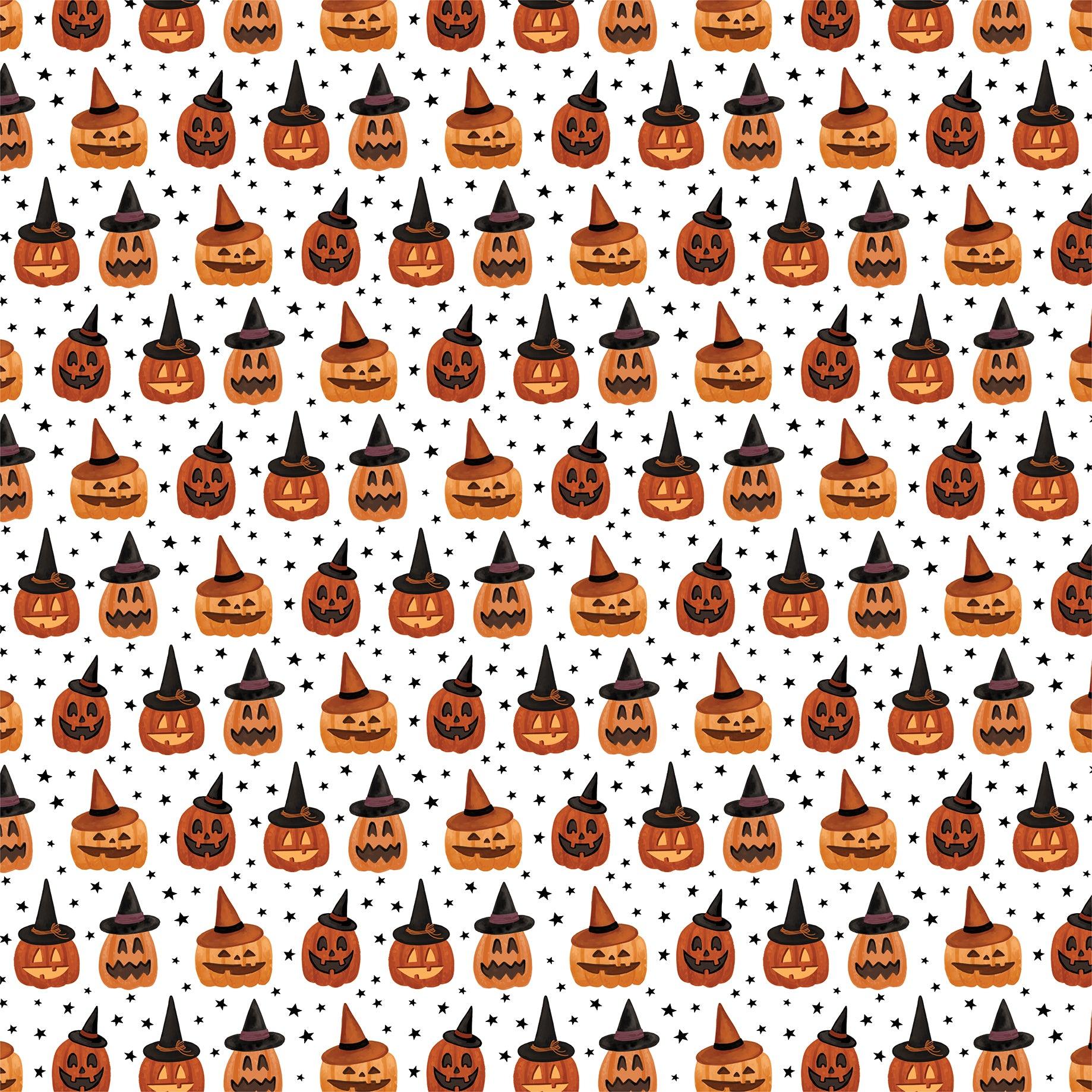 Halloween Collection Jack-O-Lanterns 12 x 12 Double-Sided Scrapbook Paper by Carta Bella - Scrapbook Supply Companies