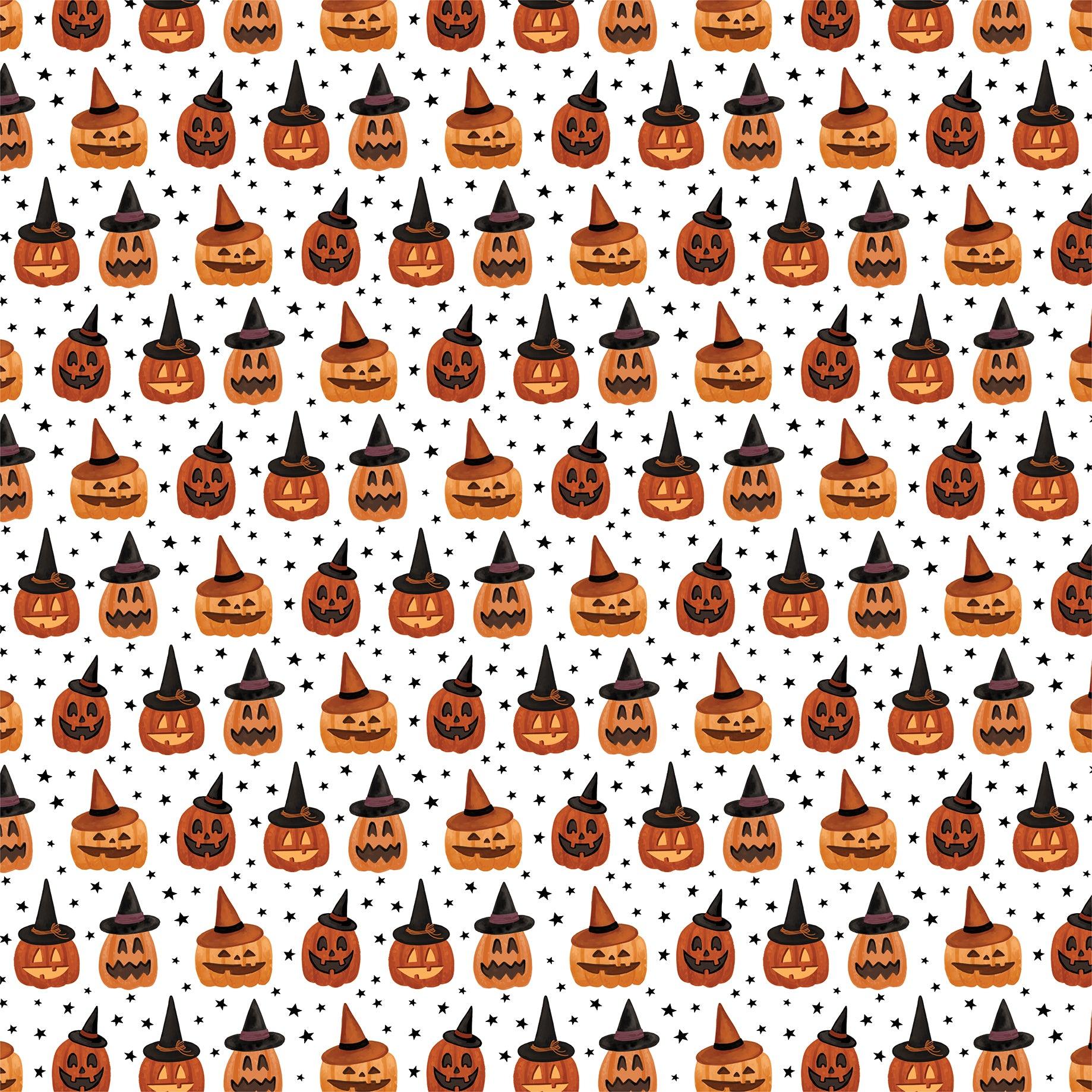 Halloween Collection Jack-O-Lanterns 12 x 12 Double-Sided Scrapbook Paper by Carta Bella - Scrapbook Supply Companies