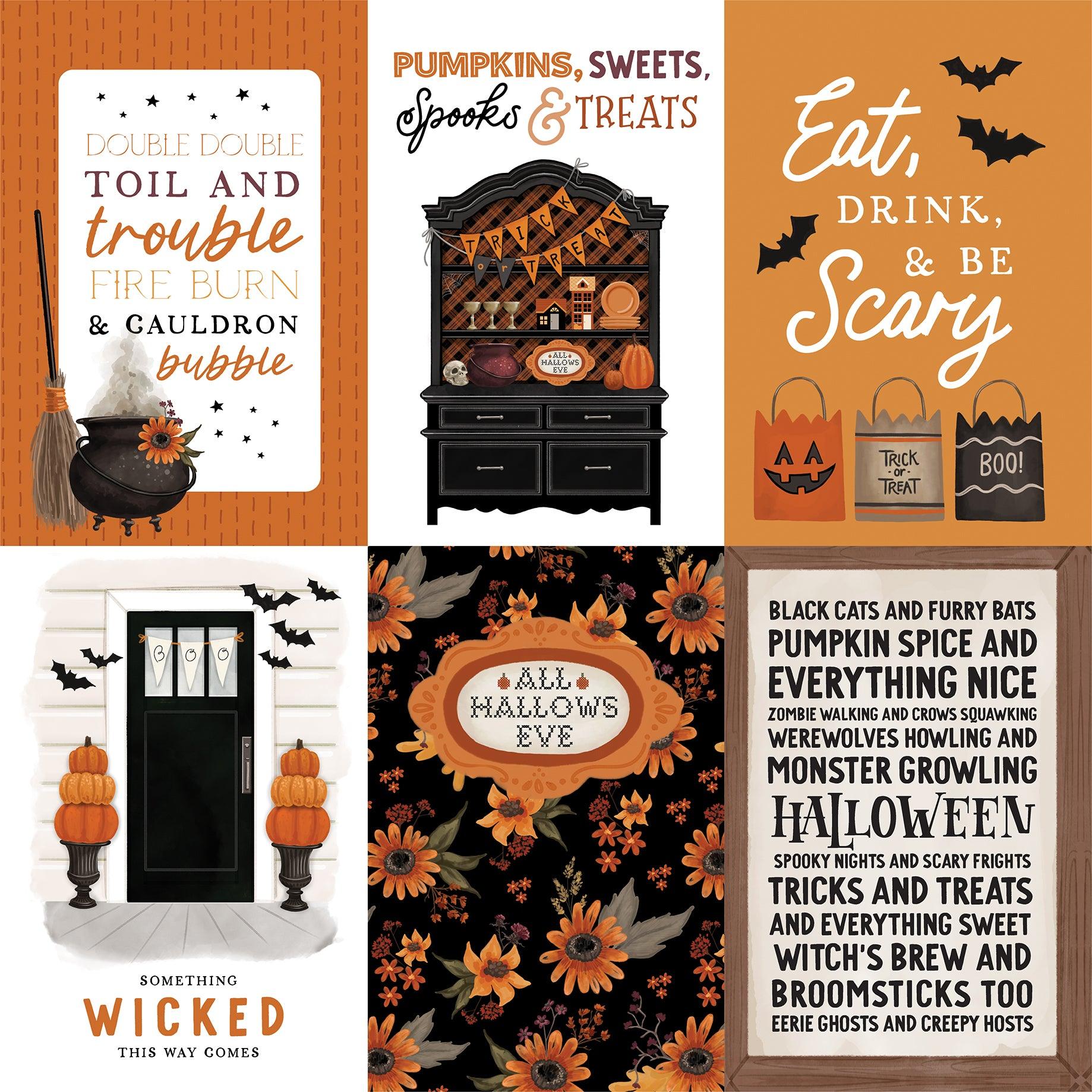 carta-bella-halloween-4x6-journaling-cards-scrapbook-paper-scrapbook-supply-companies for Free Printable Halloween Scrapbook Paper Carta Bella | Halloween 4x6 Journaling Cards Scrapbook Paper – Scrapbook Supply Companies for Free Printable Halloween Scrapbook Paper