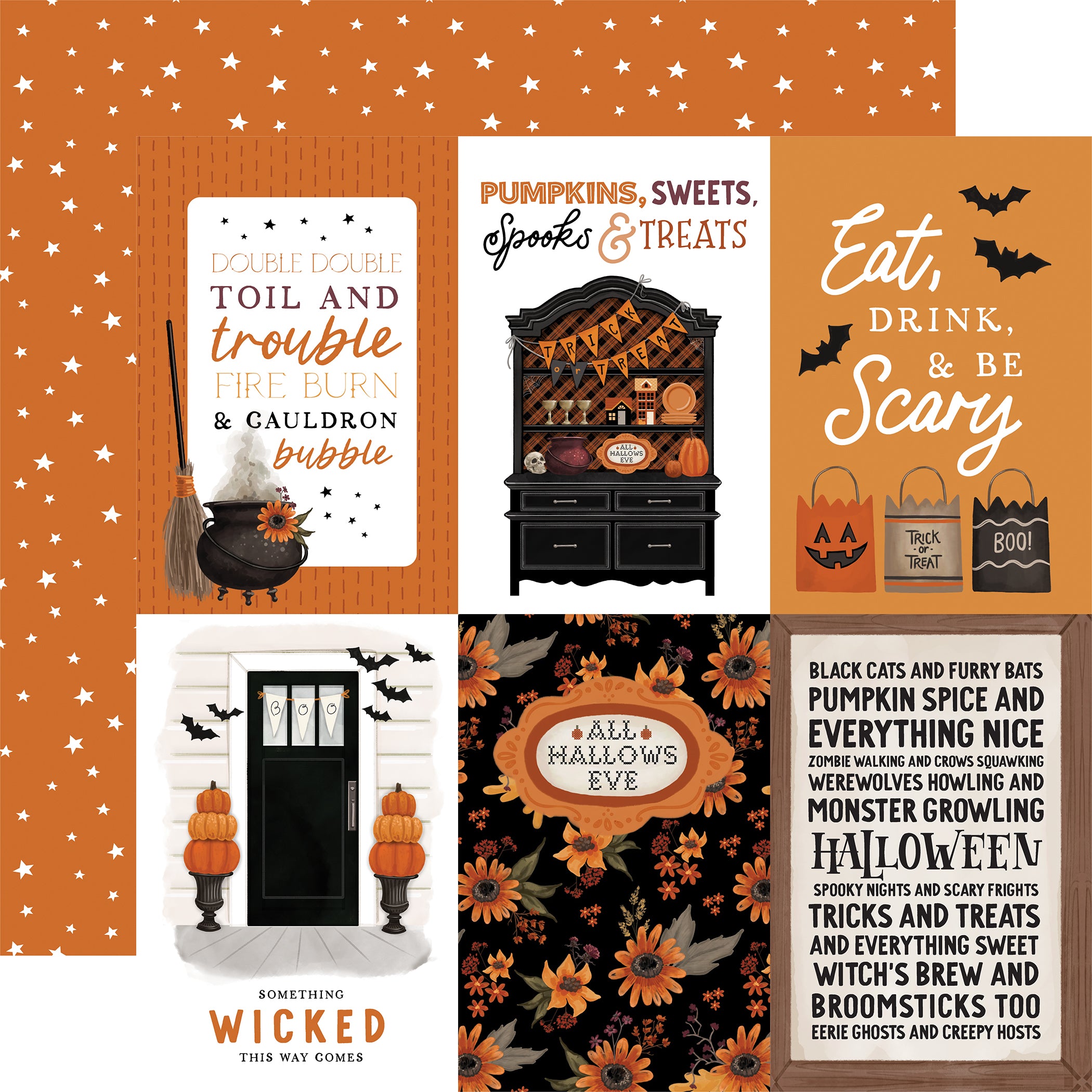 Halloween Collection 12 x 12 Scrapbook Paper & Sticker Pack by Carta Bella