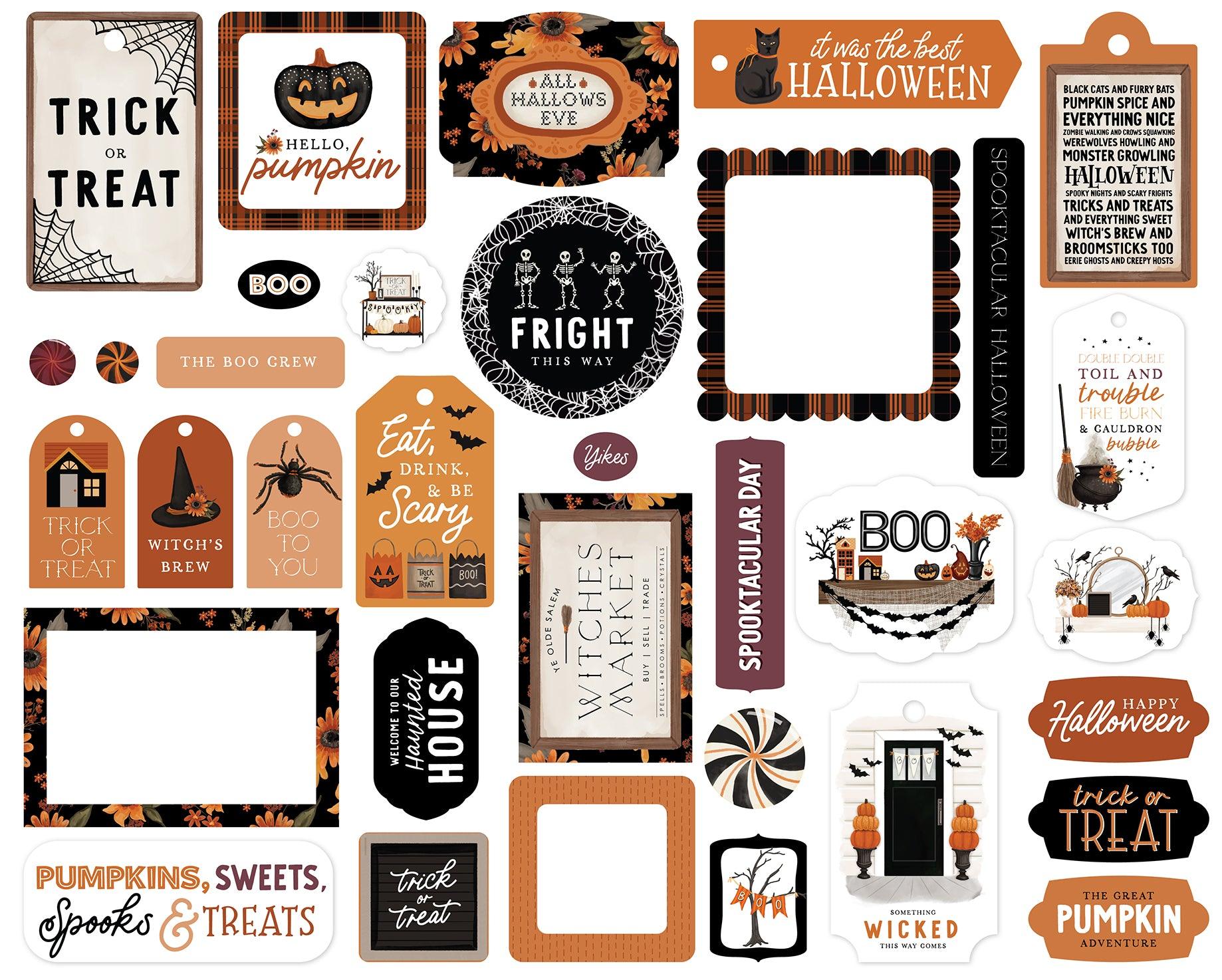 Halloween Collection Scrapbook Frames & Tags by Carta Bella - Scrapbook Supply Companies