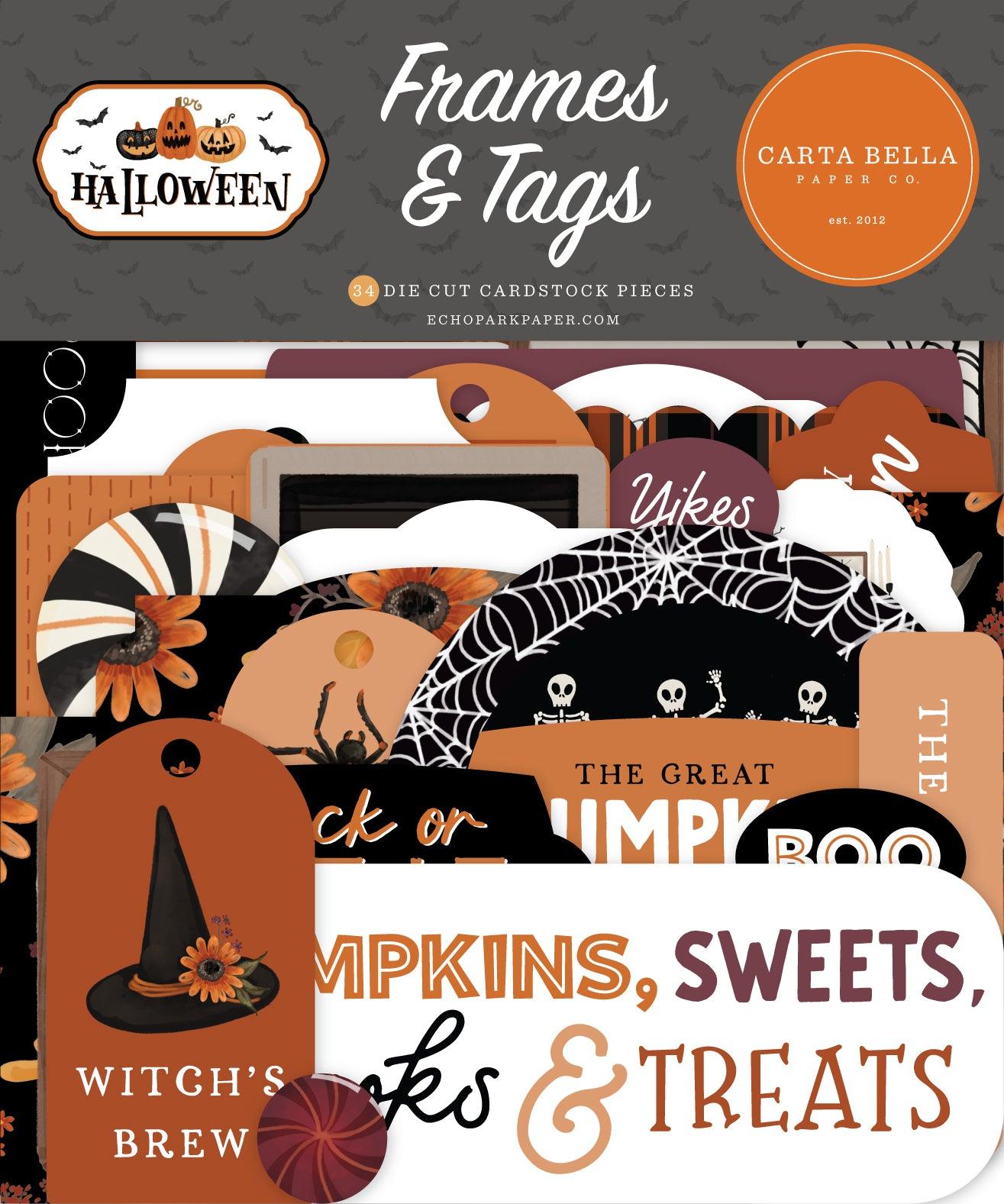 Halloween Collection Scrapbook Frames & Tags by Carta Bella - Scrapbook Supply Companies