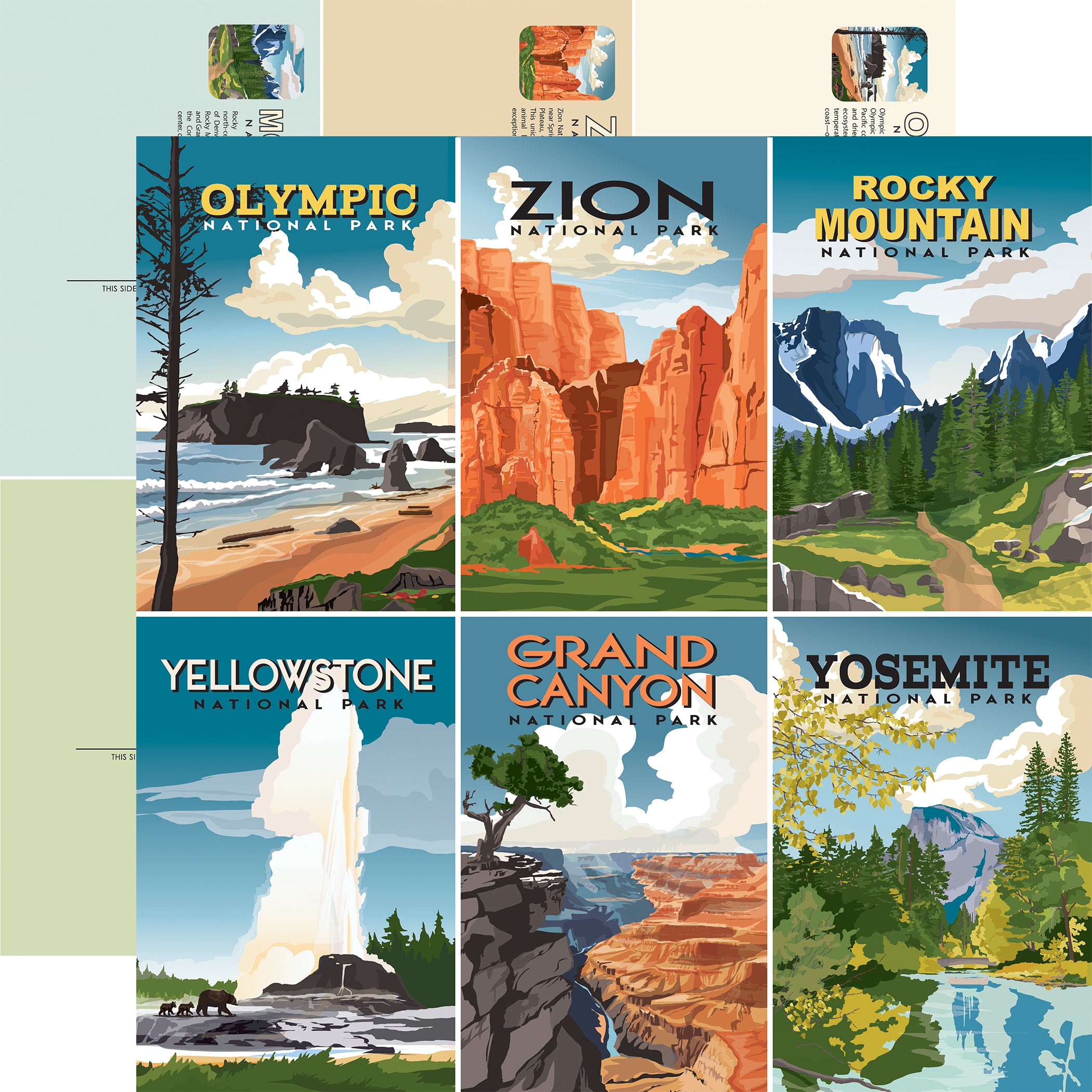 National Parks 12 x 12 Scrapbook Collection Kit by Carta Bella - 13 Pieces