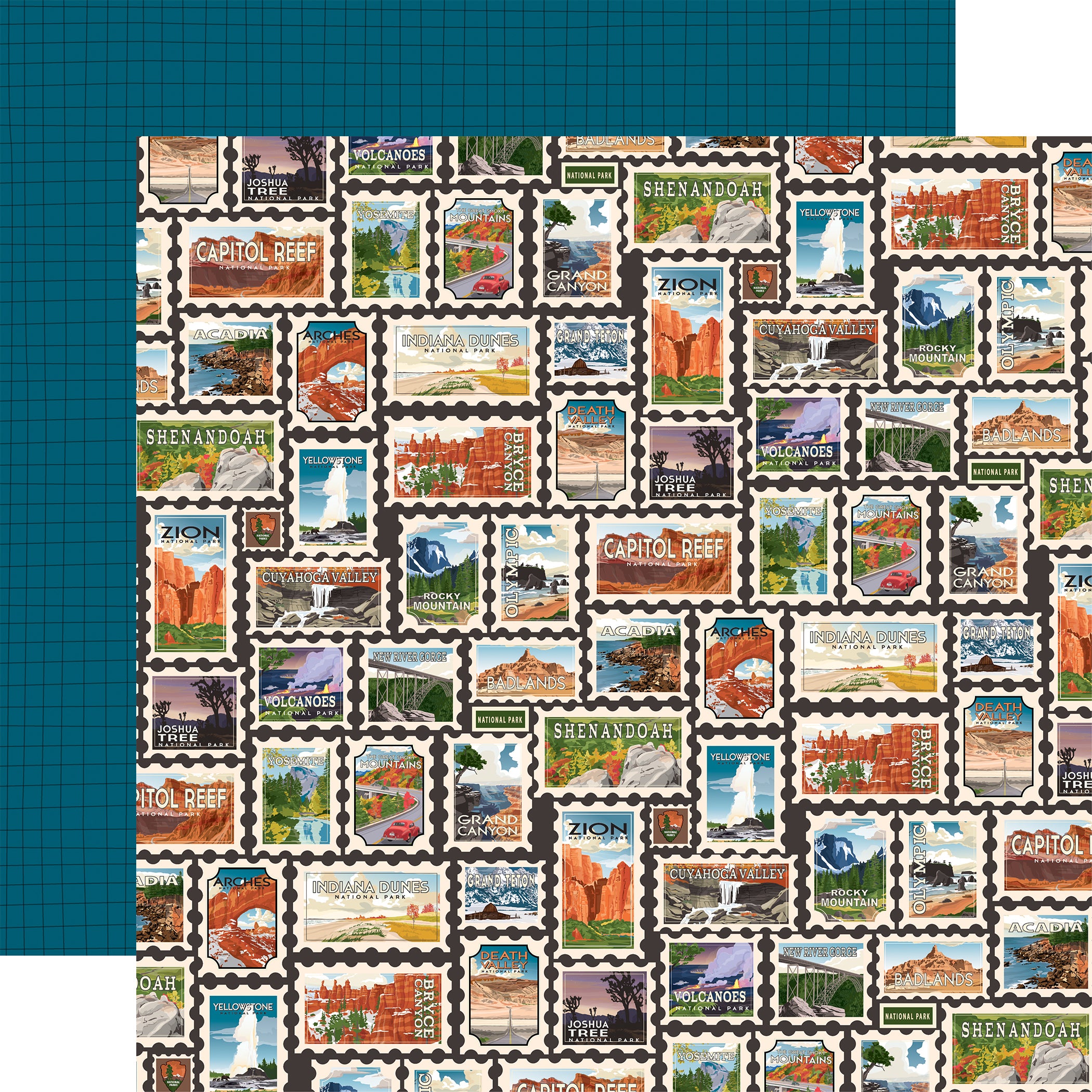 National Parks 12 x 12 Scrapbook Collection Kit by Carta Bella - 13 Pieces