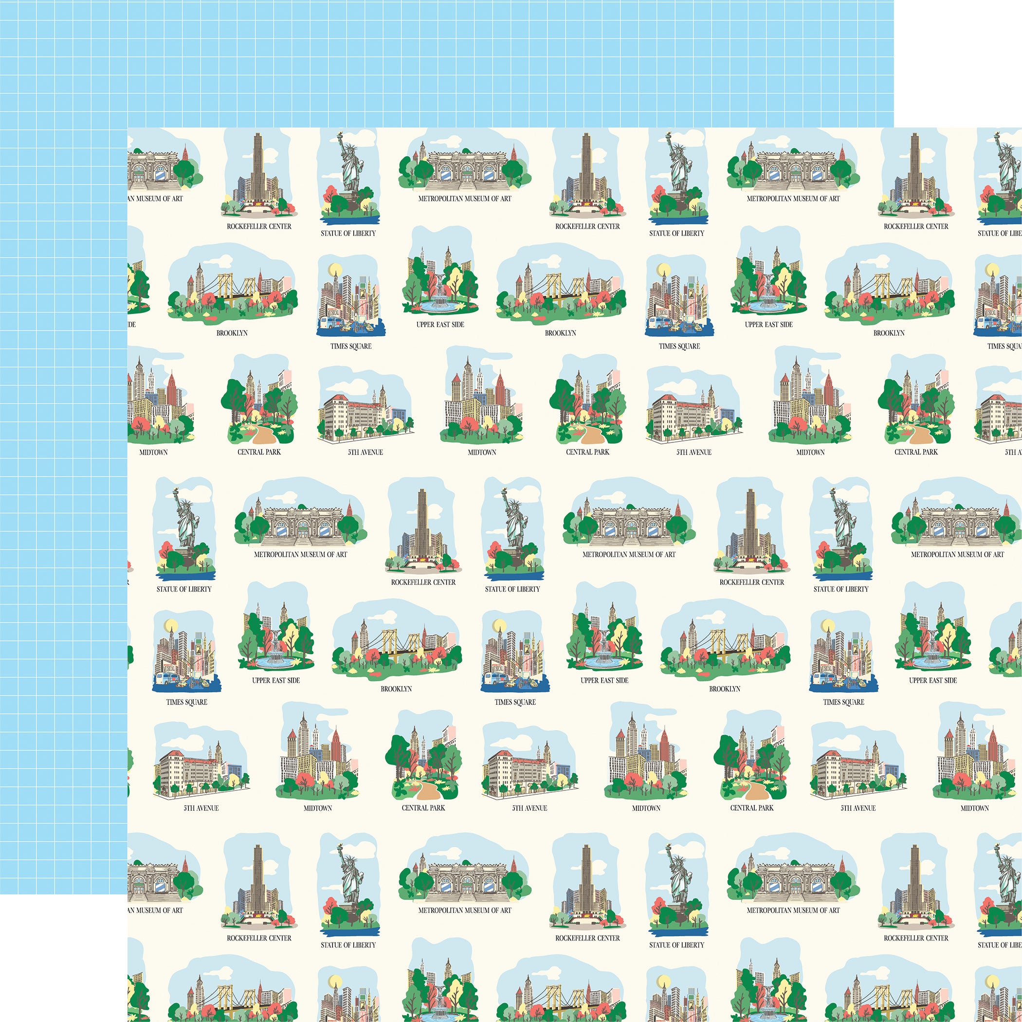 New York City Scrapbook Paper & Sticker  Collection Kit by Carta Bella - 13 Pieces