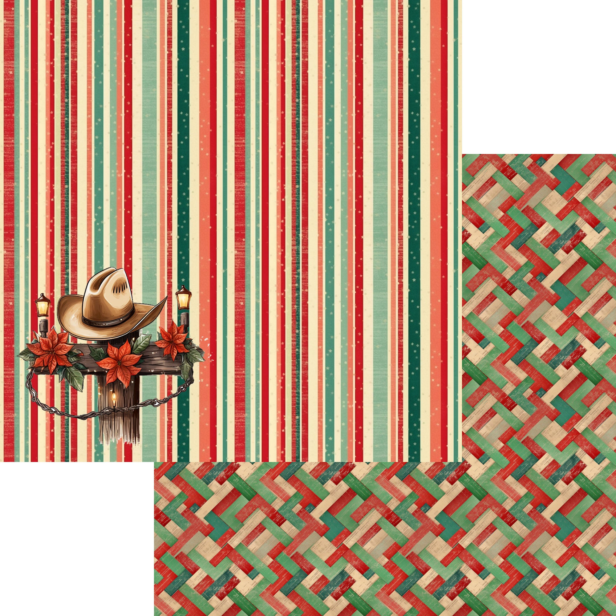 Cowboy Christmas 12 x 12 Scrapbook Collection Kit by SSC Designs