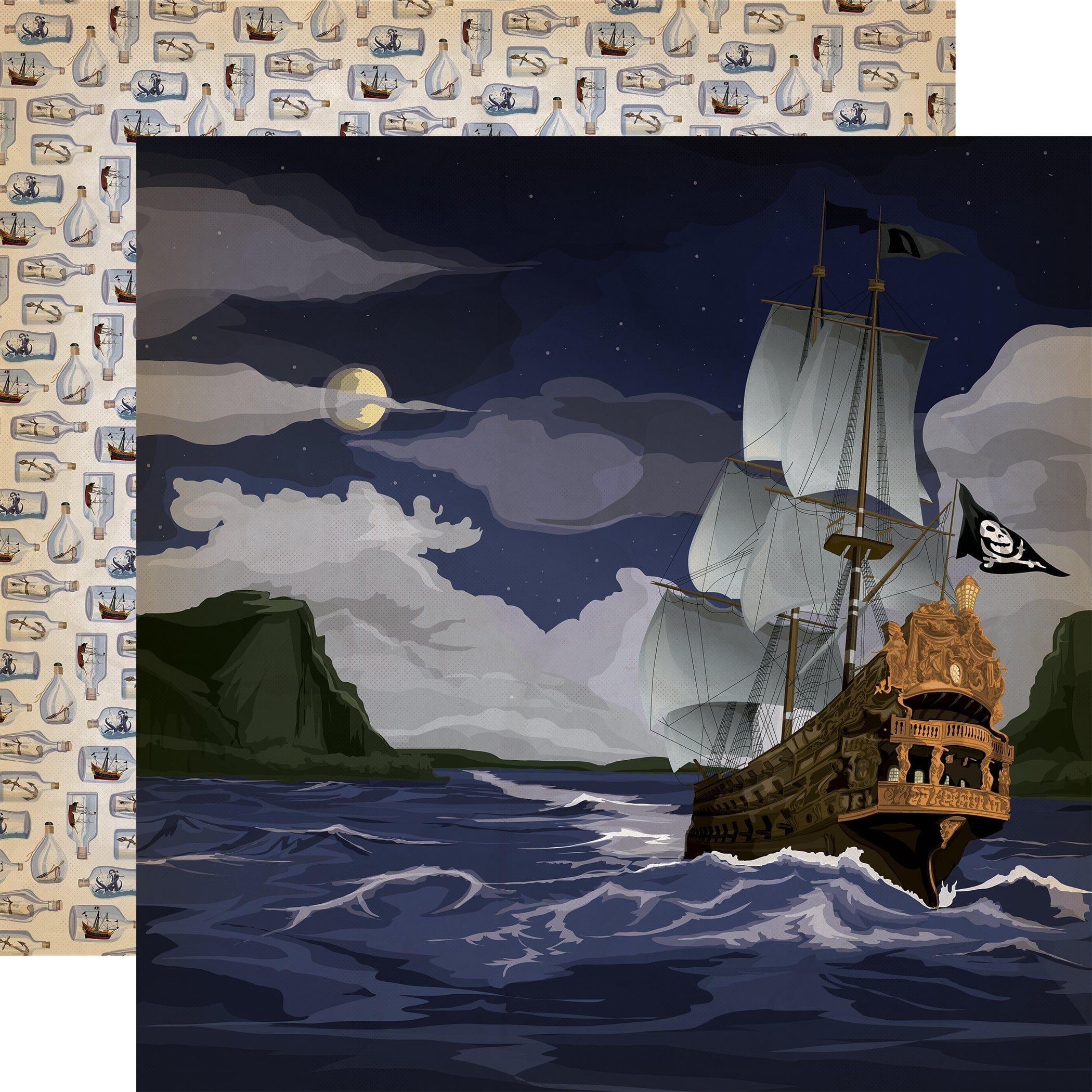 Pirates Collection Briny Deep 12 x 12 Double-Sided Scrapbook Paper by Carta Bella