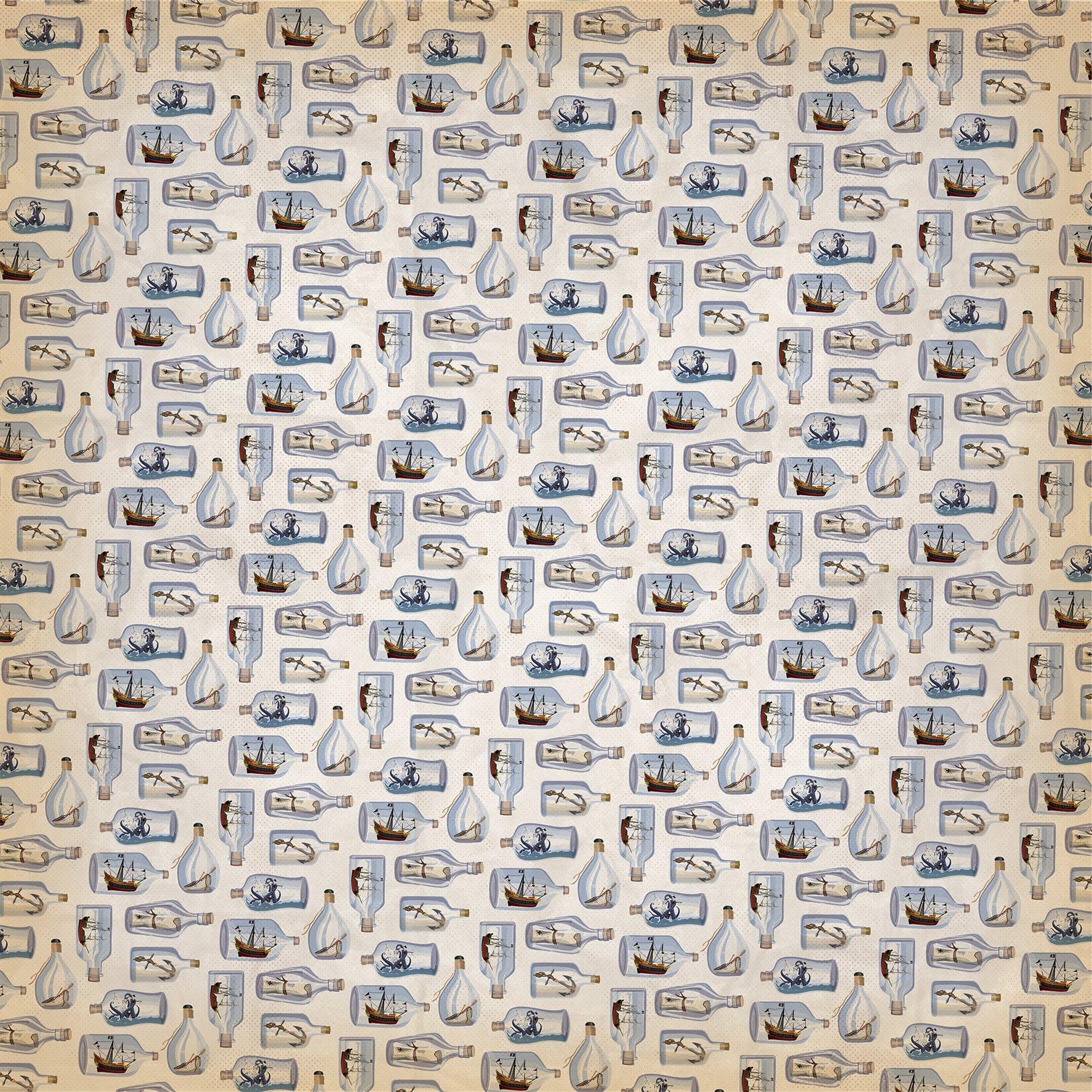 Pirates Collection Briny Deep 12 x 12 Double-Sided Scrapbook Paper by Carta Bella - Scrapbook Supply Companies