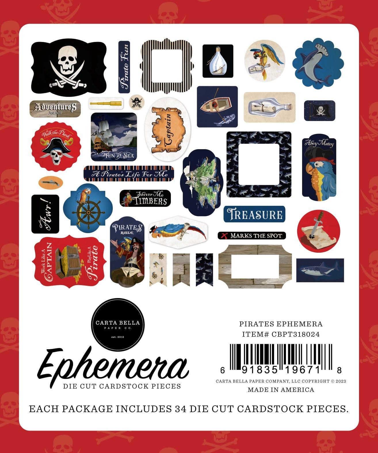 Pirates Collection Scrapbook Ephemera by Carta Bella - Scrapbook Supply Companies