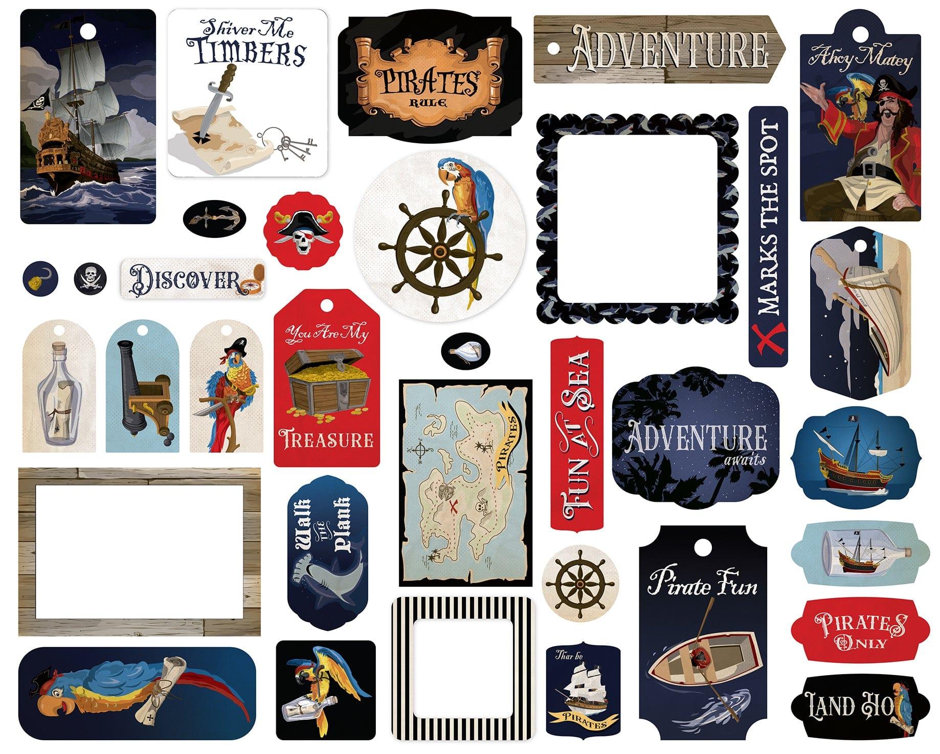 Pirates Collection Scrapbook Tags by Carta Bella - Scrapbook Supply Companies