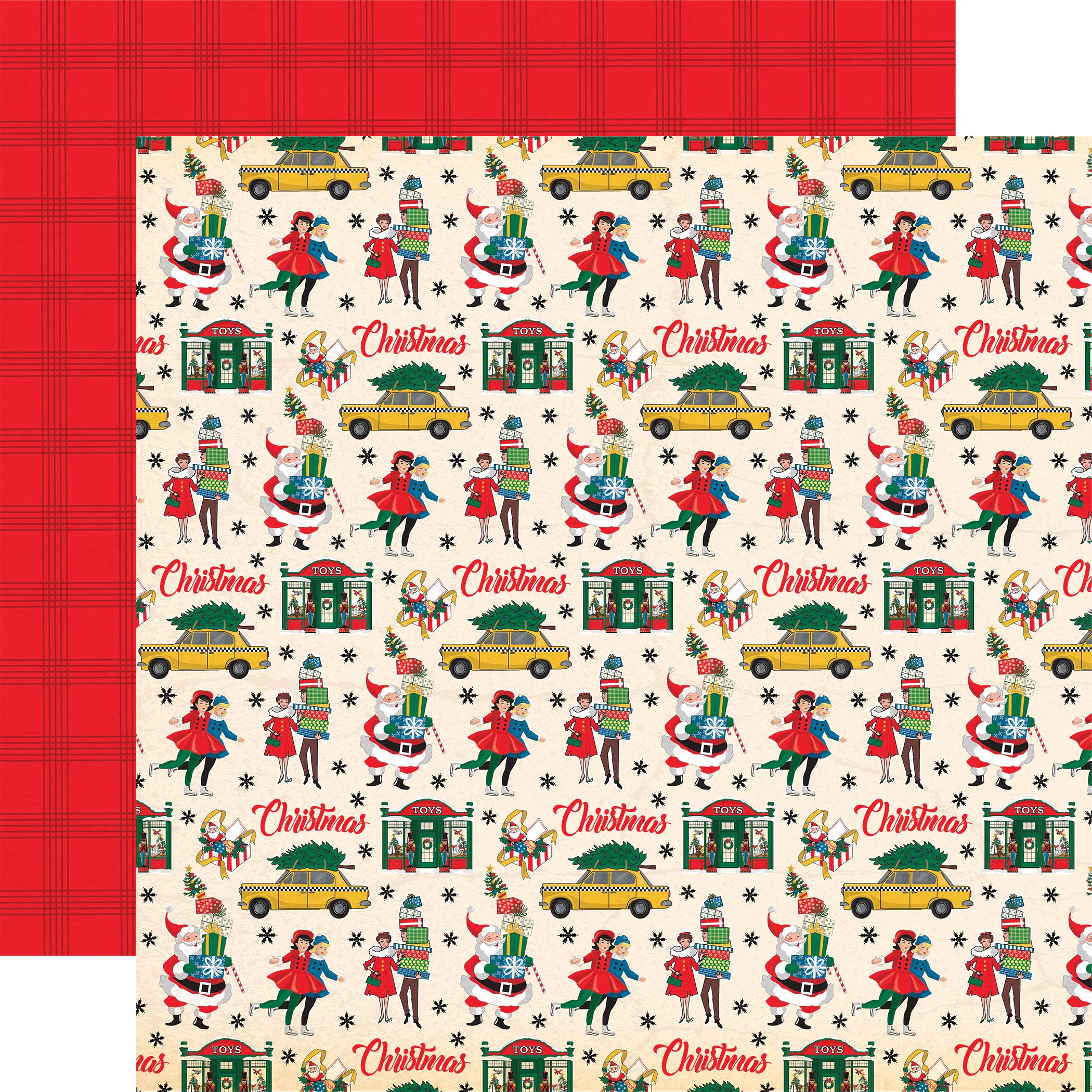 Season's Greetings Collection Christmas In The City 12 x 12 Double-Sided Scrapbook Paper by Carta Bella