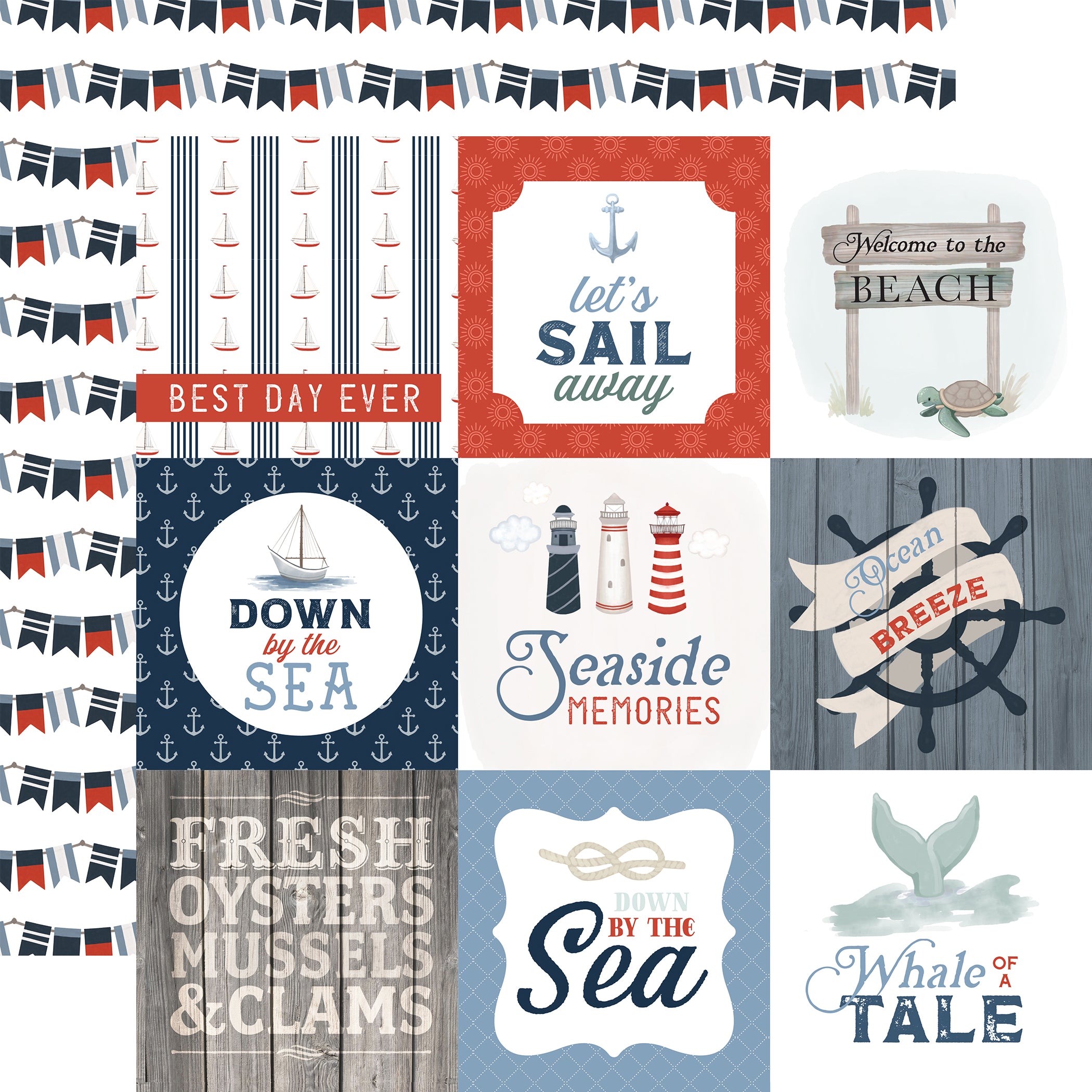 Seashore 12 x 12 Scrapbook Collection Kit by Carta Bella - 13 Pieces