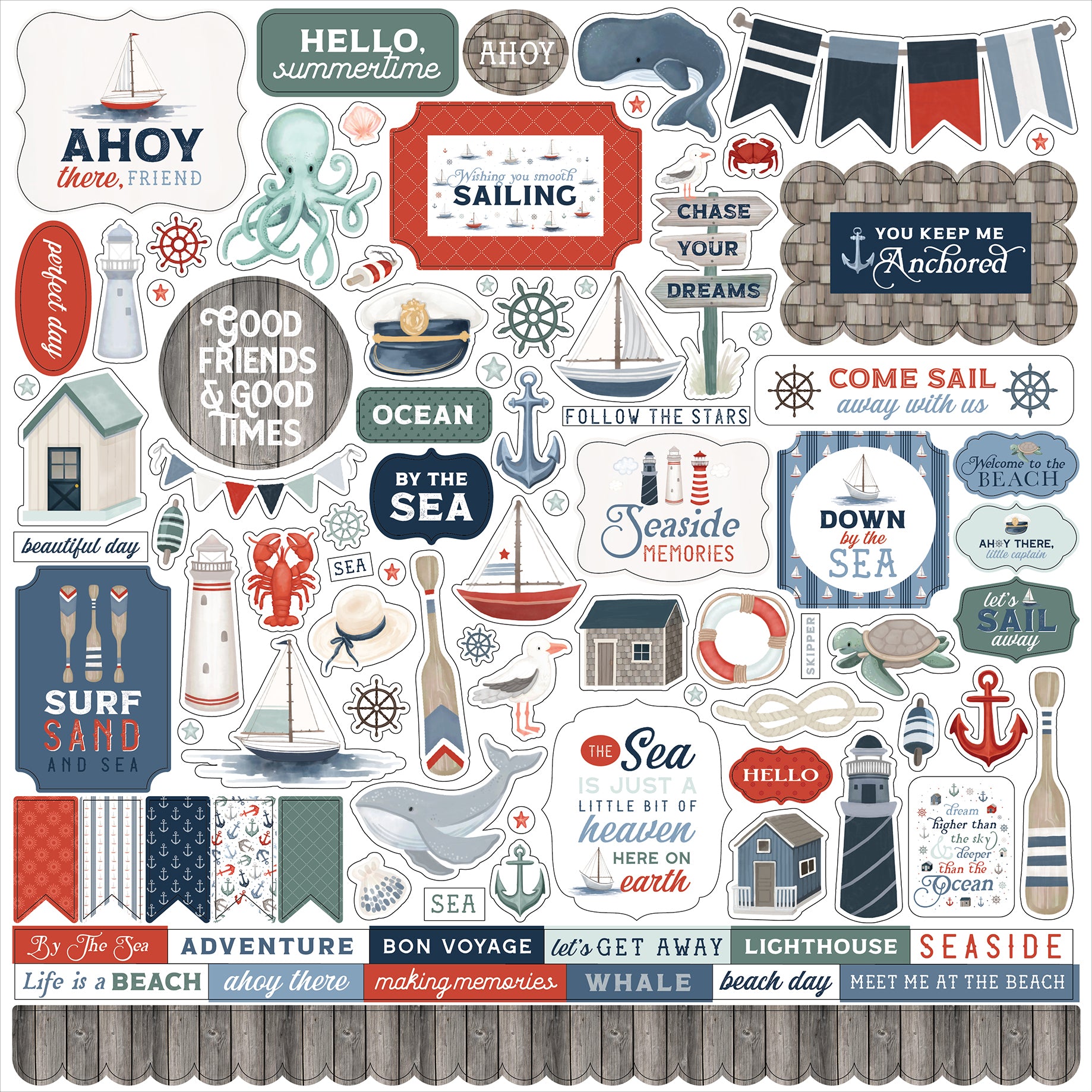 Seashore 12 x 12 Scrapbook Collection Kit by Carta Bella - 13 Pieces