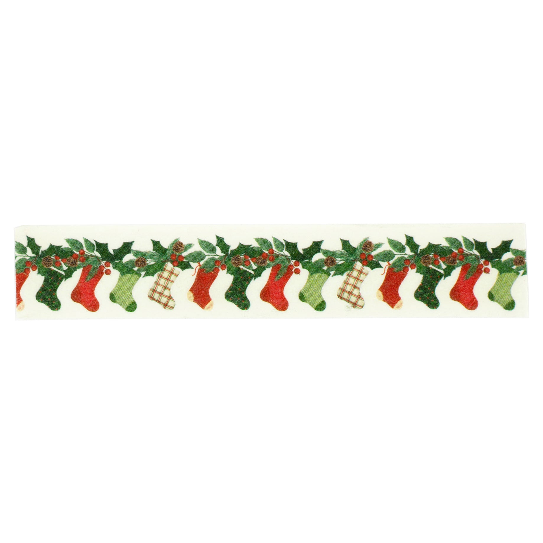 A Vintage Christmas Collection Vintage Stockings Decorative Scrapbook Washi Tape by Carta Bella - 30 Feet