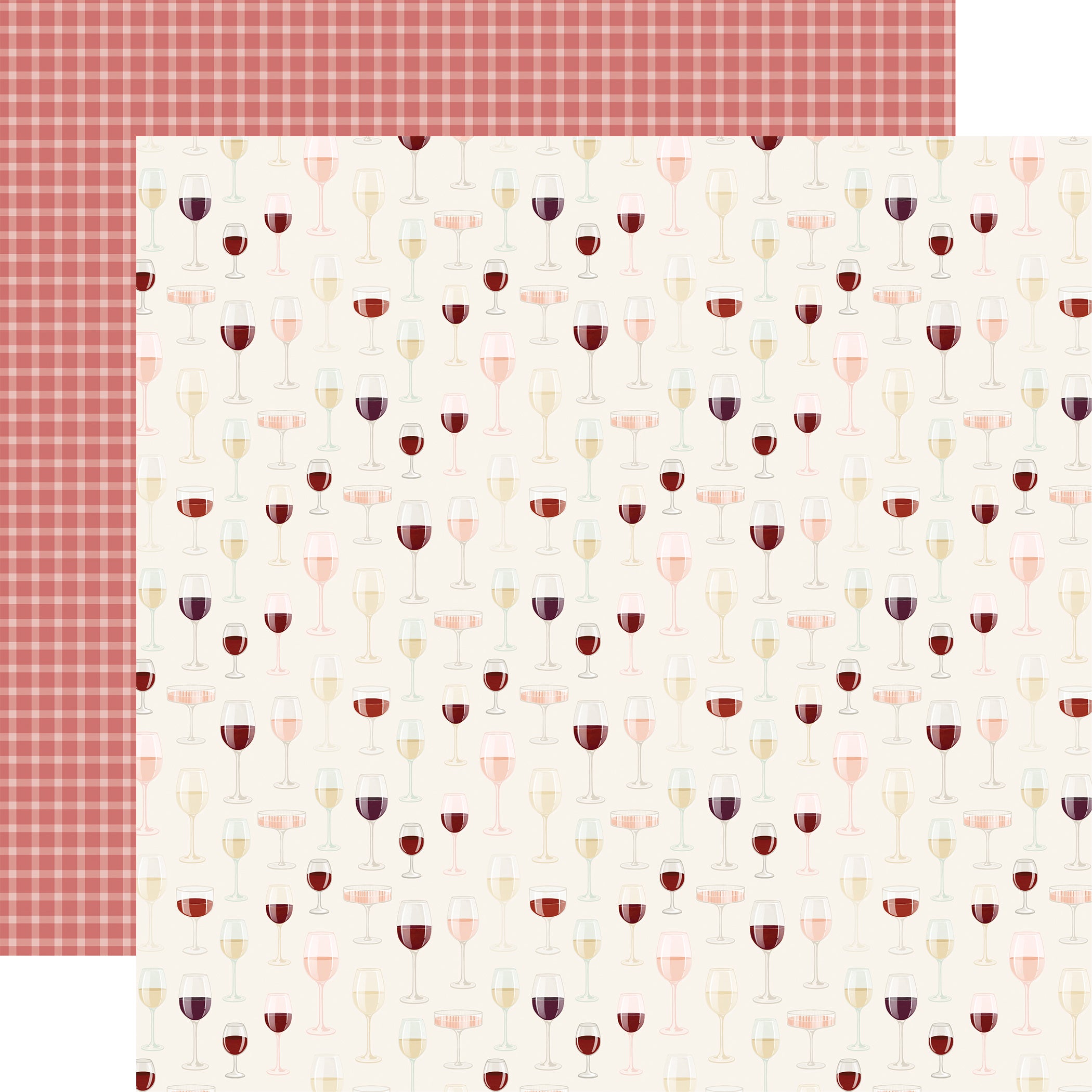 Wine Scrapbook Paper & Sticker Collection Kit by Carta Bella - 13 Pieces