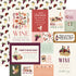 Wine Scrapbook Paper & Sticker Collection Kit by Carta Bella - 13 Pieces