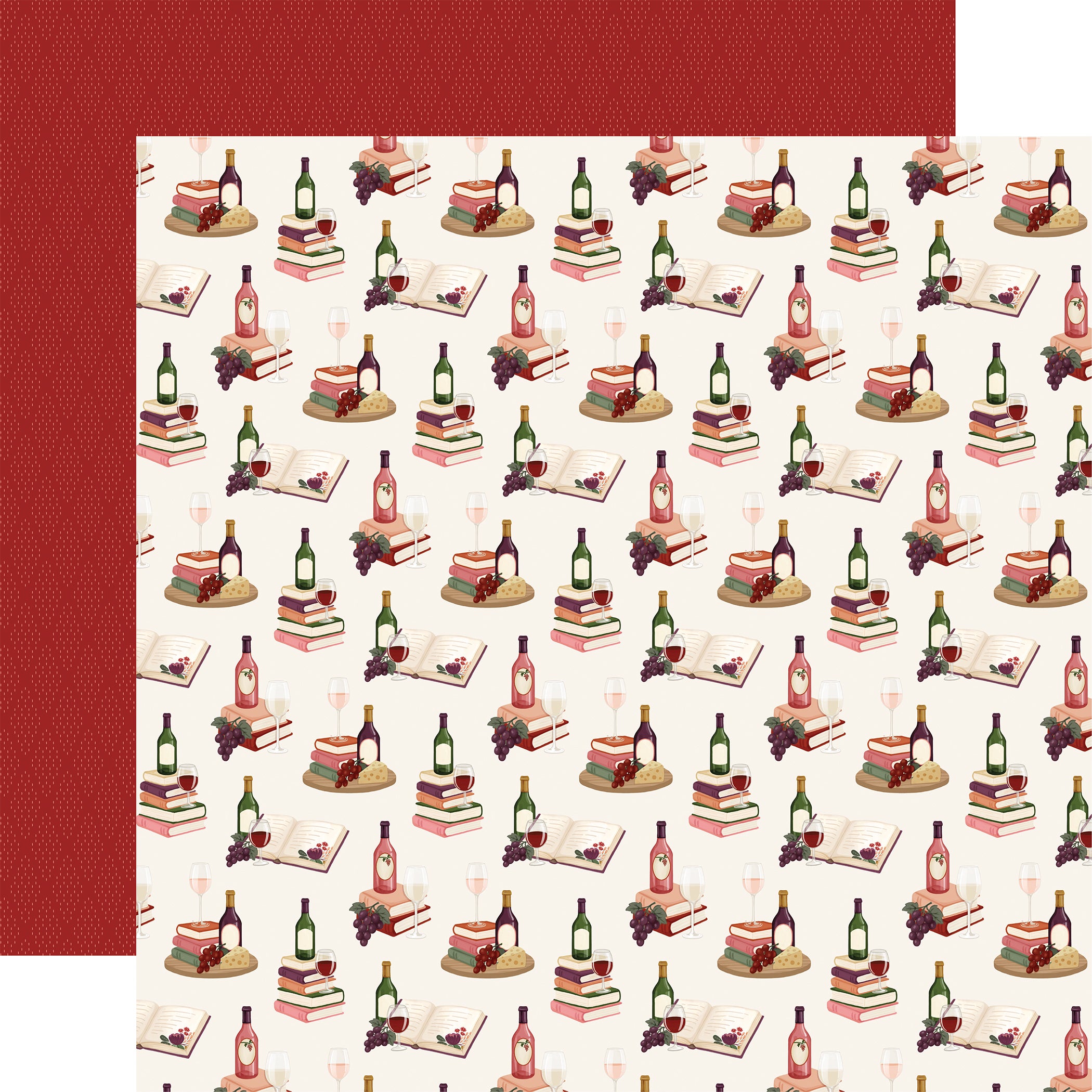 Wine Scrapbook Paper & Sticker Collection Kit by Carta Bella - 13 Pieces
