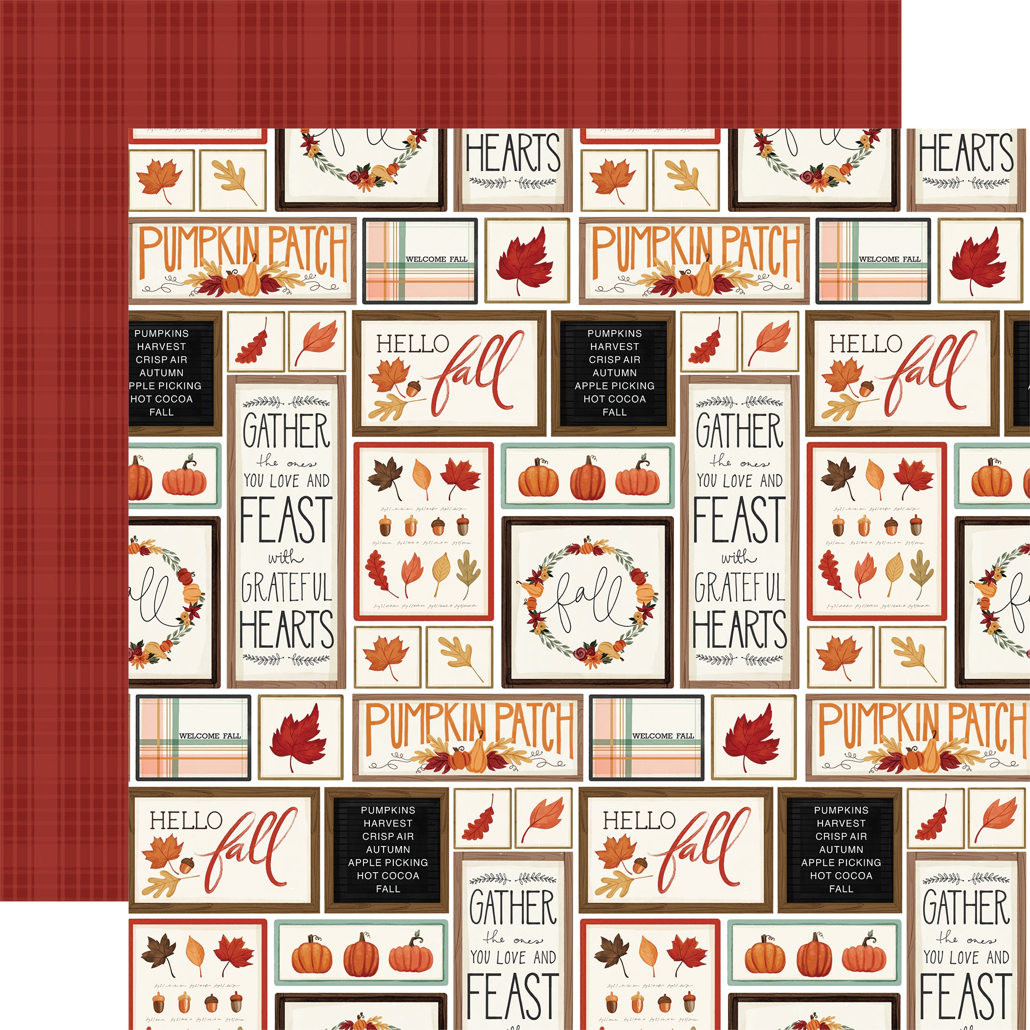 Welcome Fall Collection 12 x 12 Double-Sided Scrapbook Paper & Sticker Kit by Carta Bella