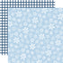 Wintertime Collection Falling Flakes 12 x 12 Double-Sided Scrapbook Paper by Carta Bella