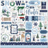 Wintertime Collection 12 x 12 Scrapbook Sticker Sheet by Carta Bella