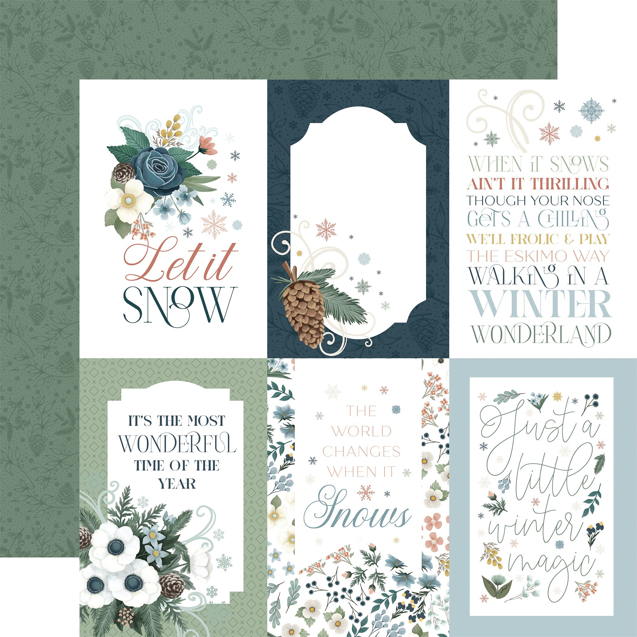 Winter Wonderland Scrapbook Paper & Sticker Collection Kit by Carta Bella - 13 Pieces