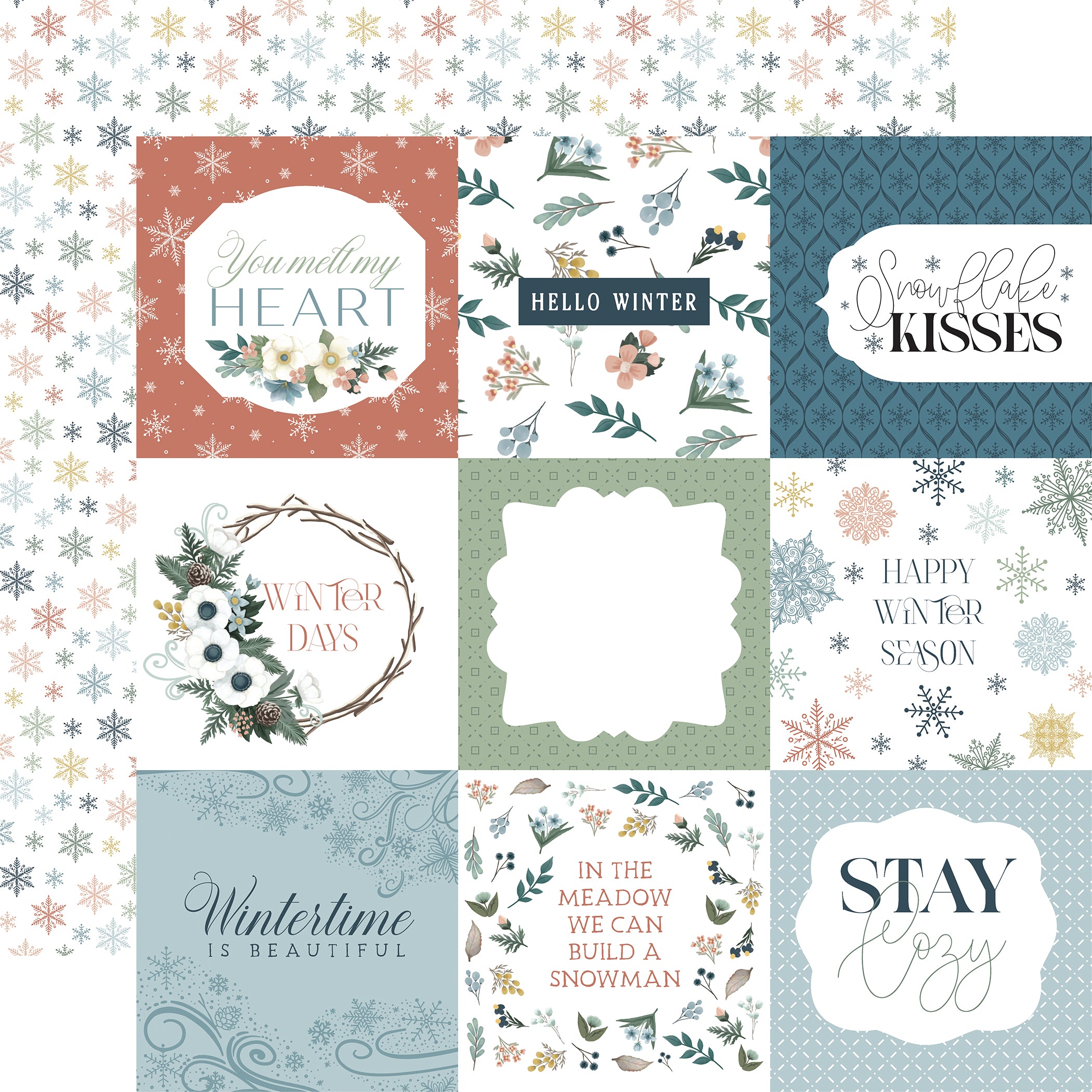 Winter Wonderland Scrapbook Paper & Sticker Collection Kit by Carta Bella - 13 Pieces