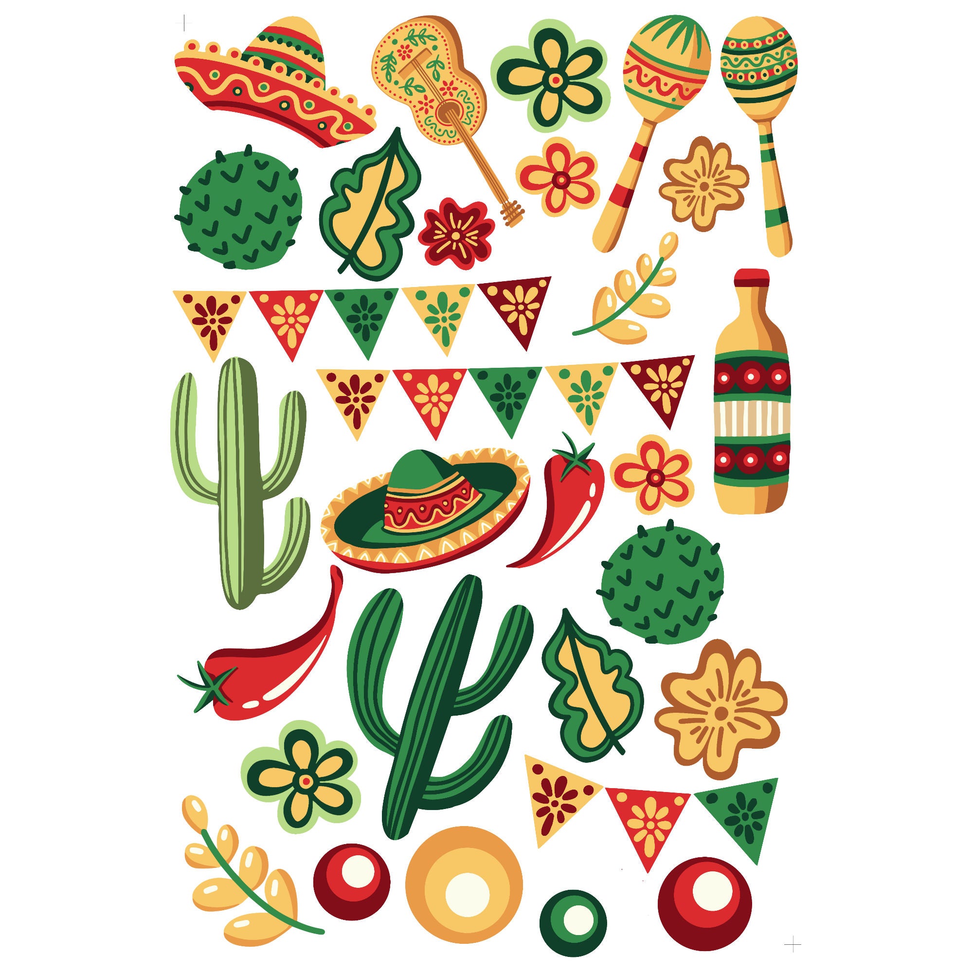 Cinco De Mayo Collection Laser Cut Scrapbook Ephemera Embellishments by SSC Designs