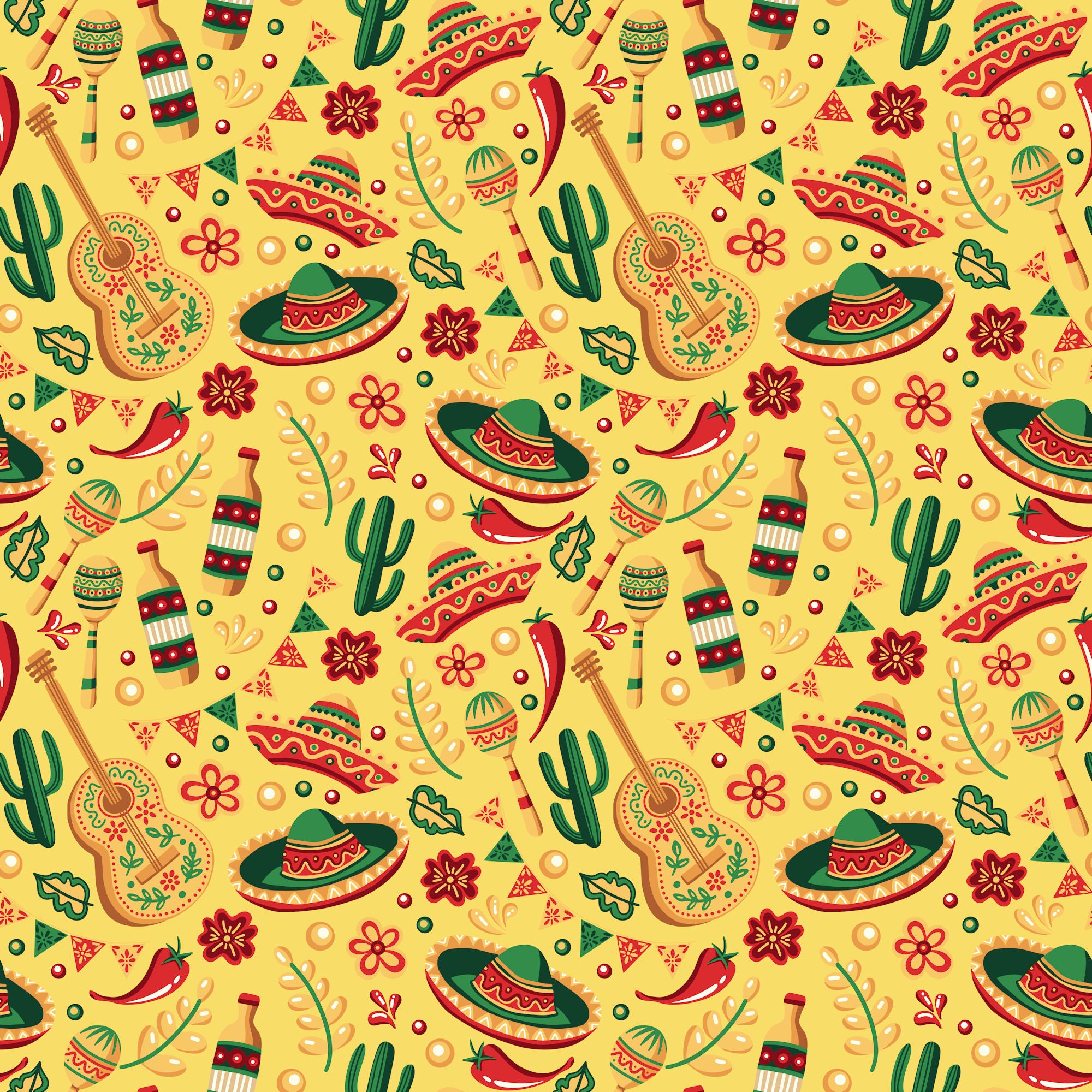 Cinco De Mayo Collection Fiesta 12 x 12 Double-Sided Scrapbook Paper by SSC Designs