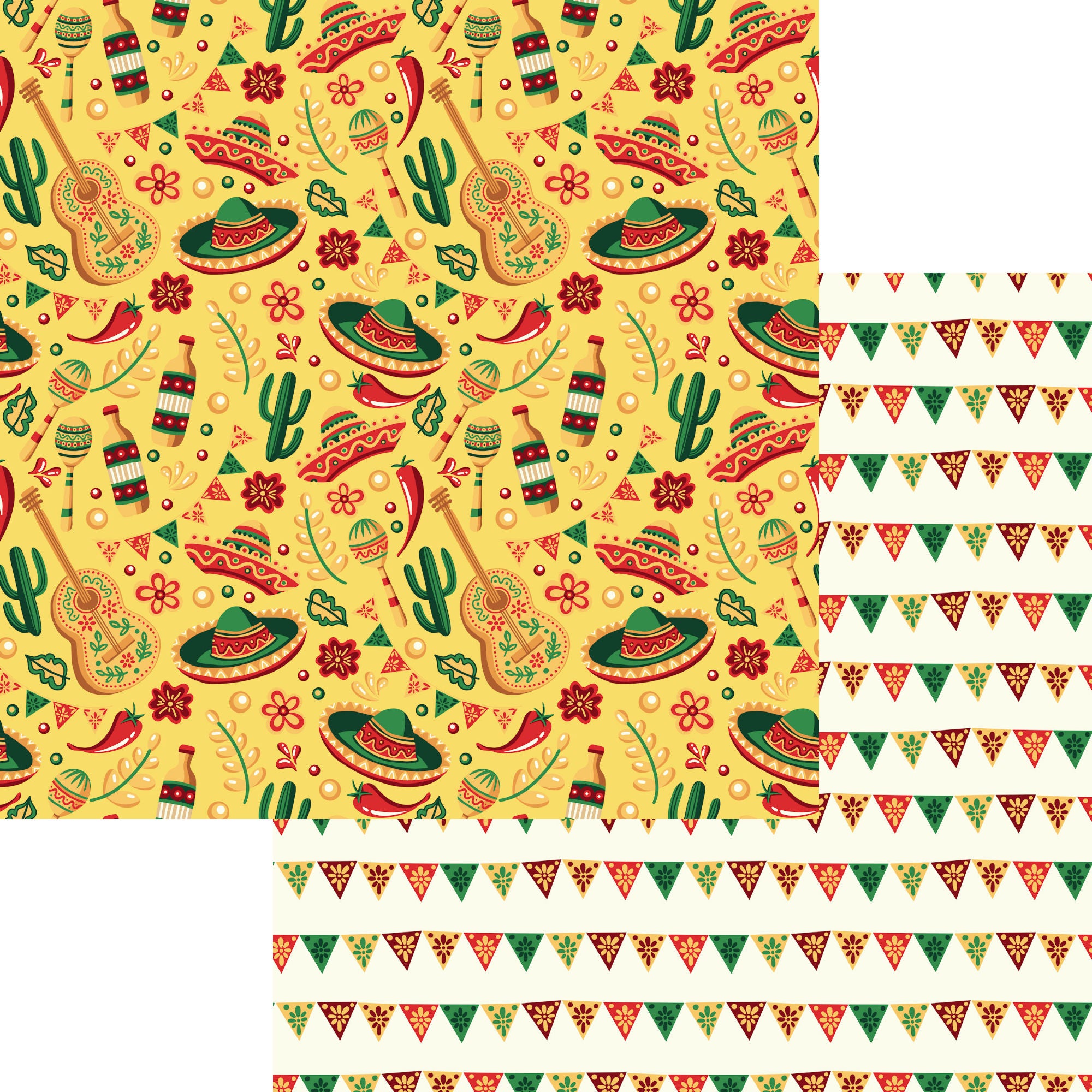 Cinco De Mayo Collection Fiesta 12 x 12 Double-Sided Scrapbook Paper by SSC Designs