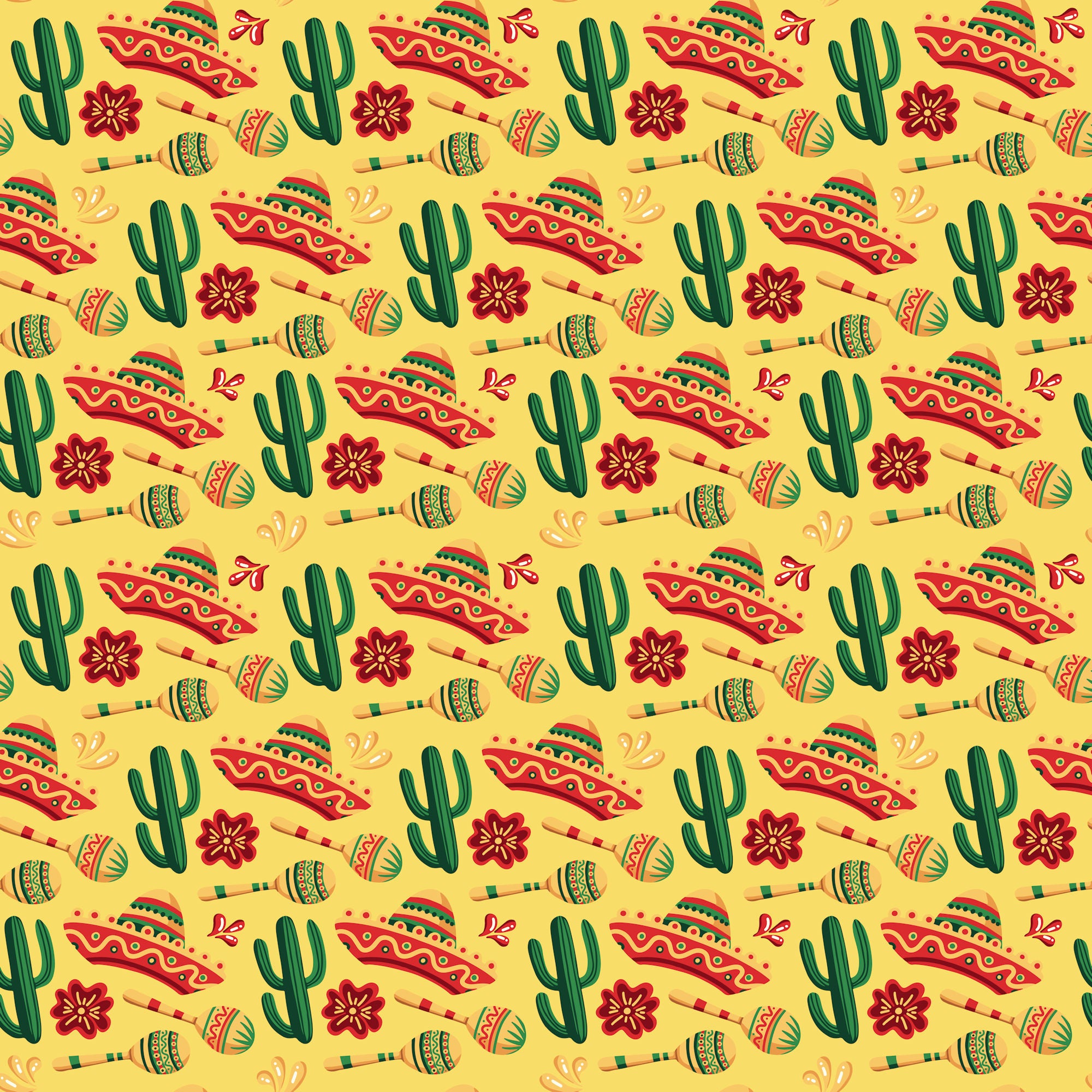 Cinco De Mayo Collection Sombrero 12 x 12 Double-Sided Scrapbook Paper by SSC Designs