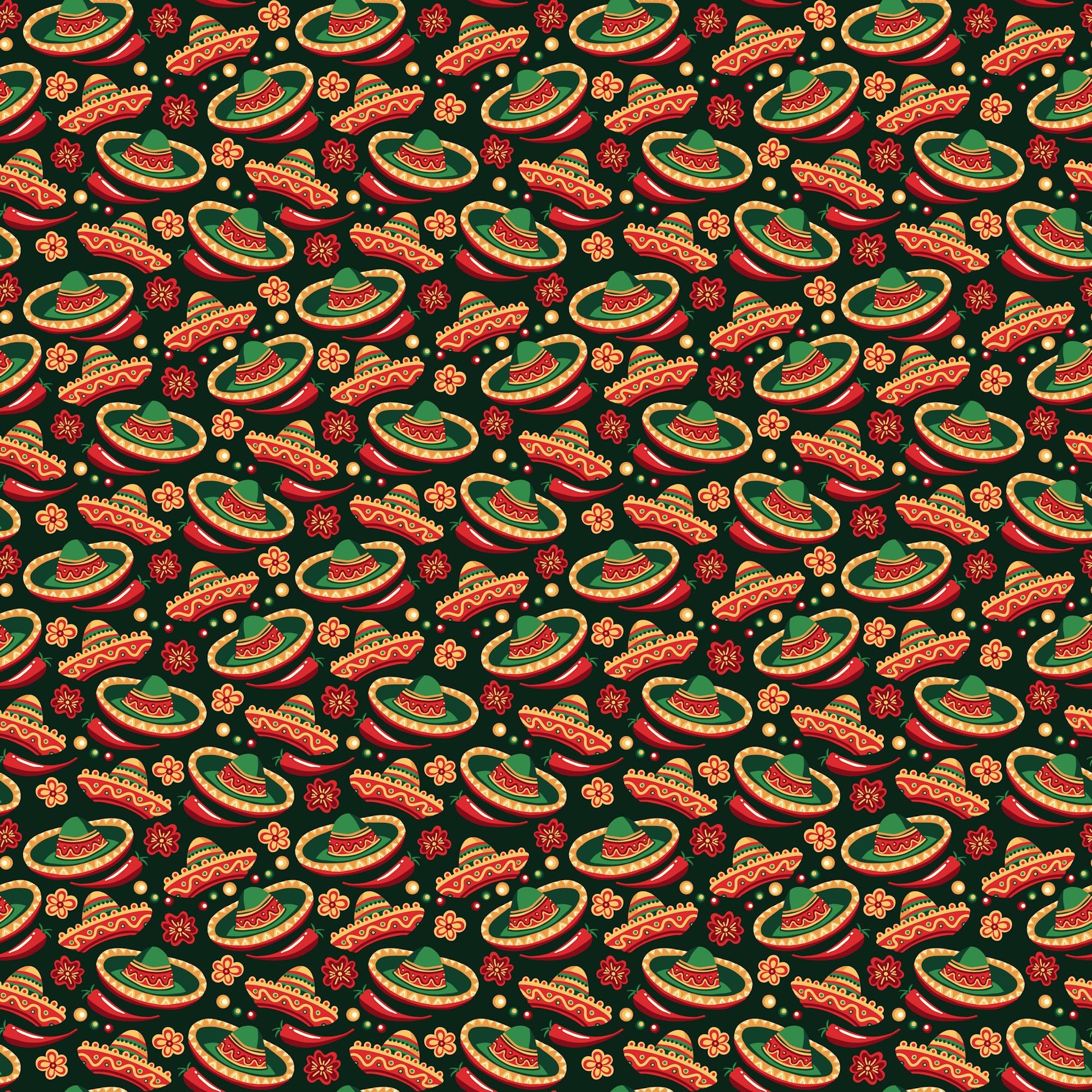Cinco De Mayo Collection Sombrero 12 x 12 Double-Sided Scrapbook Paper by SSC Designs