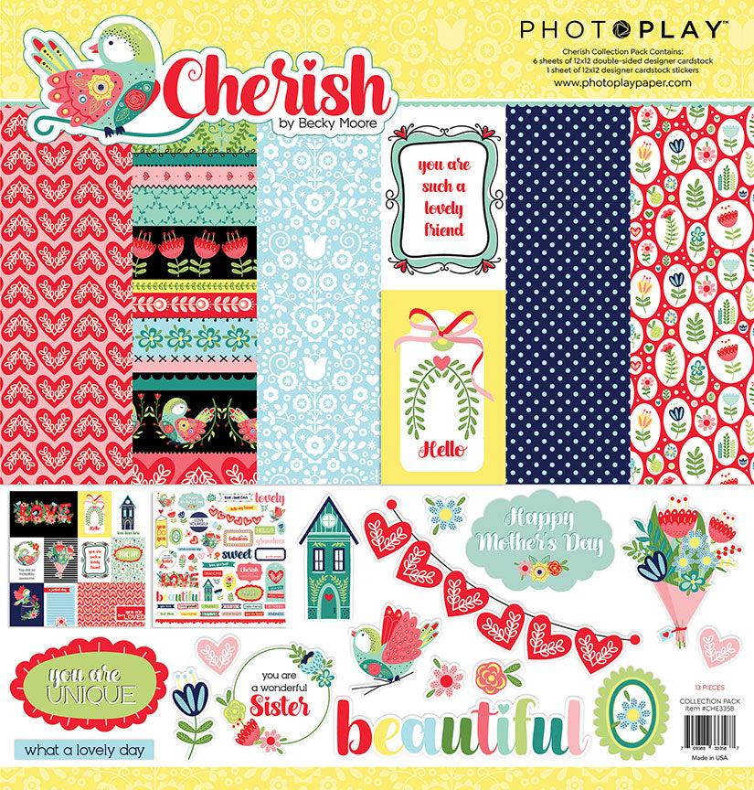 Cherish Collection 12 x 12 Scrapbook Collection Pack by Photo Play Paper
