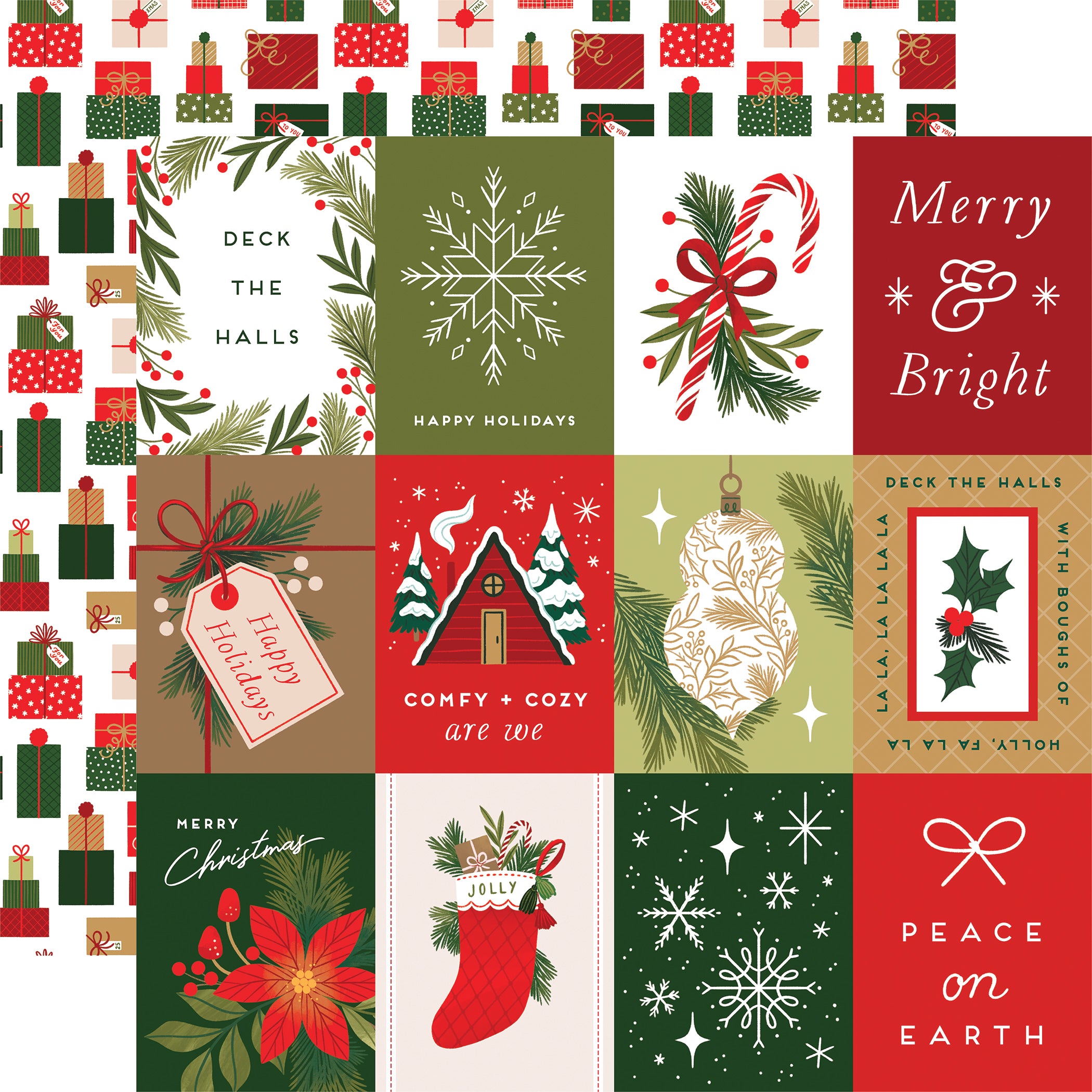 Christmas Joy 12 x 12 Scrapbook Collection Kit by Echo Park Paper - 13 Pieces