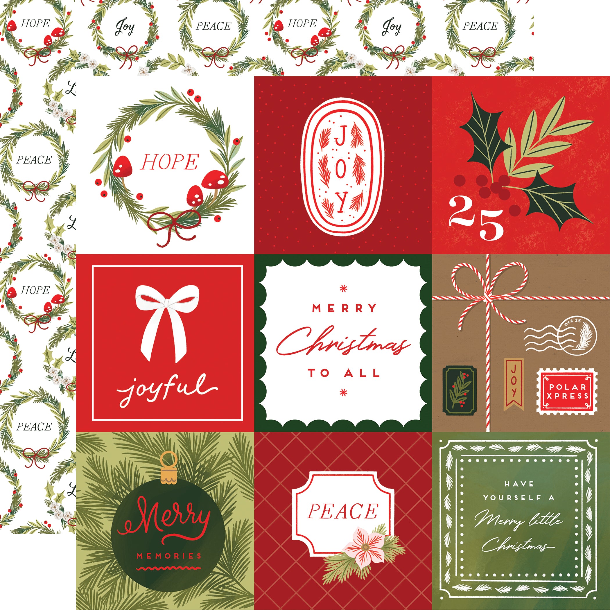 Christmas Joy 12 x 12 Scrapbook Collection Kit by Echo Park Paper - 13 Pieces