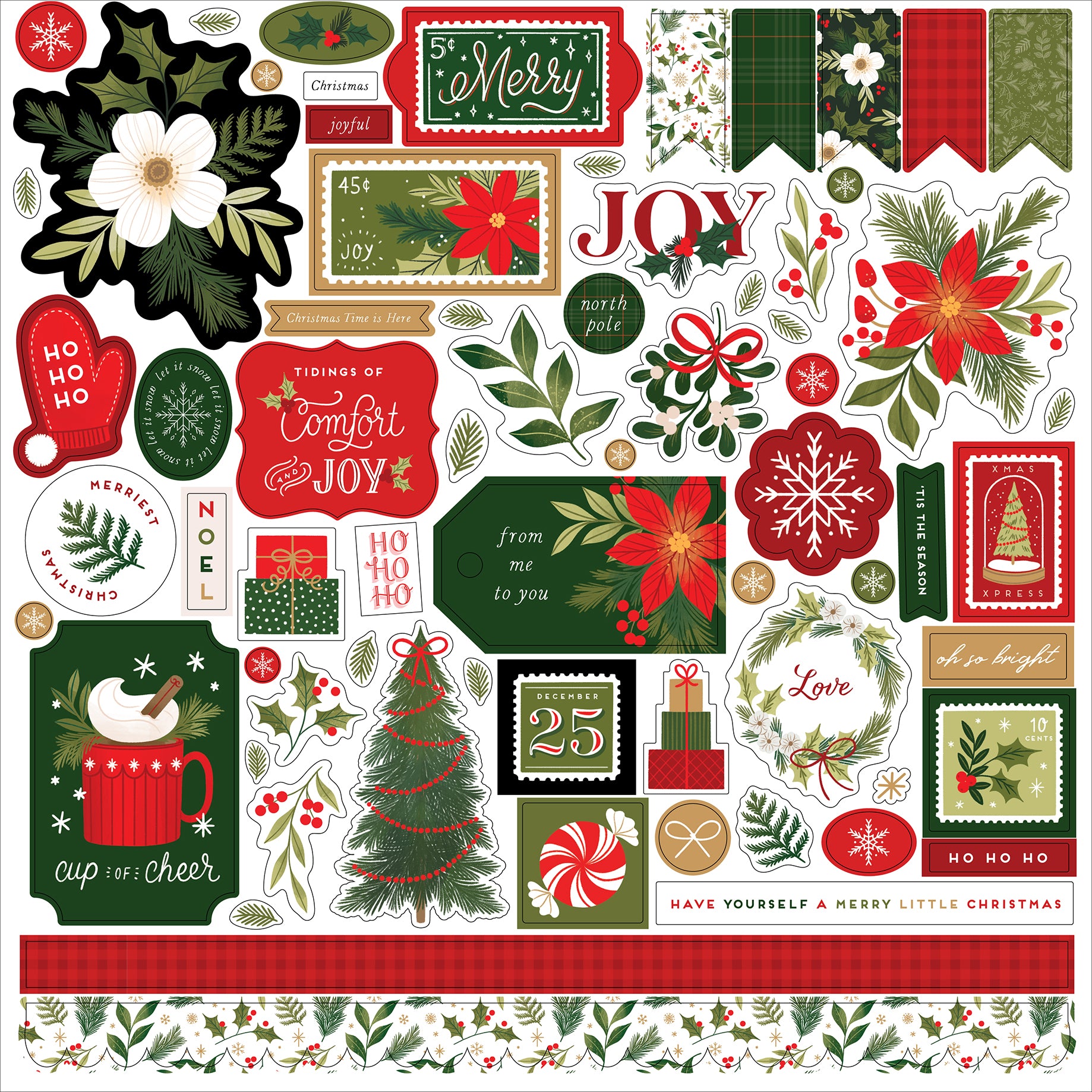 Christmas Joy 12 x 12 Scrapbook Collection Kit by Echo Park Paper - 13 Pieces