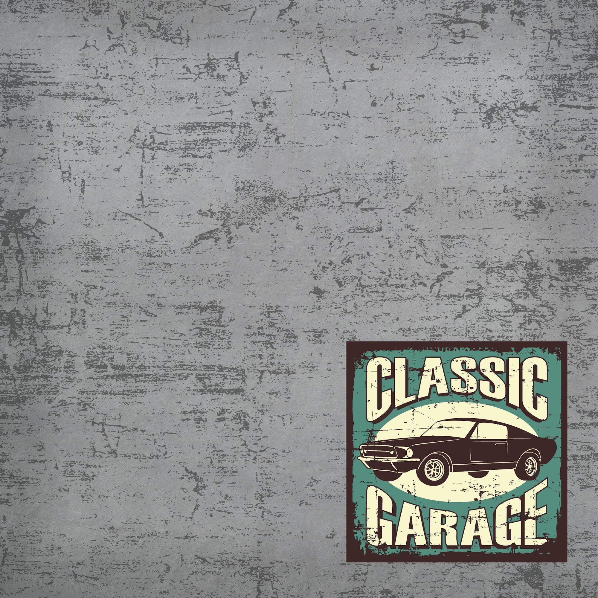 Classic Cars Collection Classic Garage 12 x 12 Double-Sided Scrapbook Paper by SSC Designs