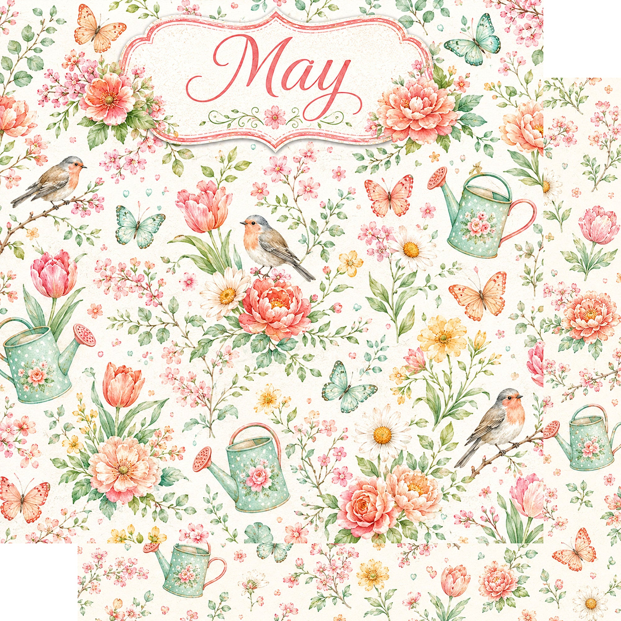 Creative Calendar Collection May 12x12 Double-Sided Scrapbook Paper by SSC Designs