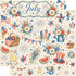 Creative Calendar Collection July 12x12 Double-Sided Scrapbook Paper by SSC Designs