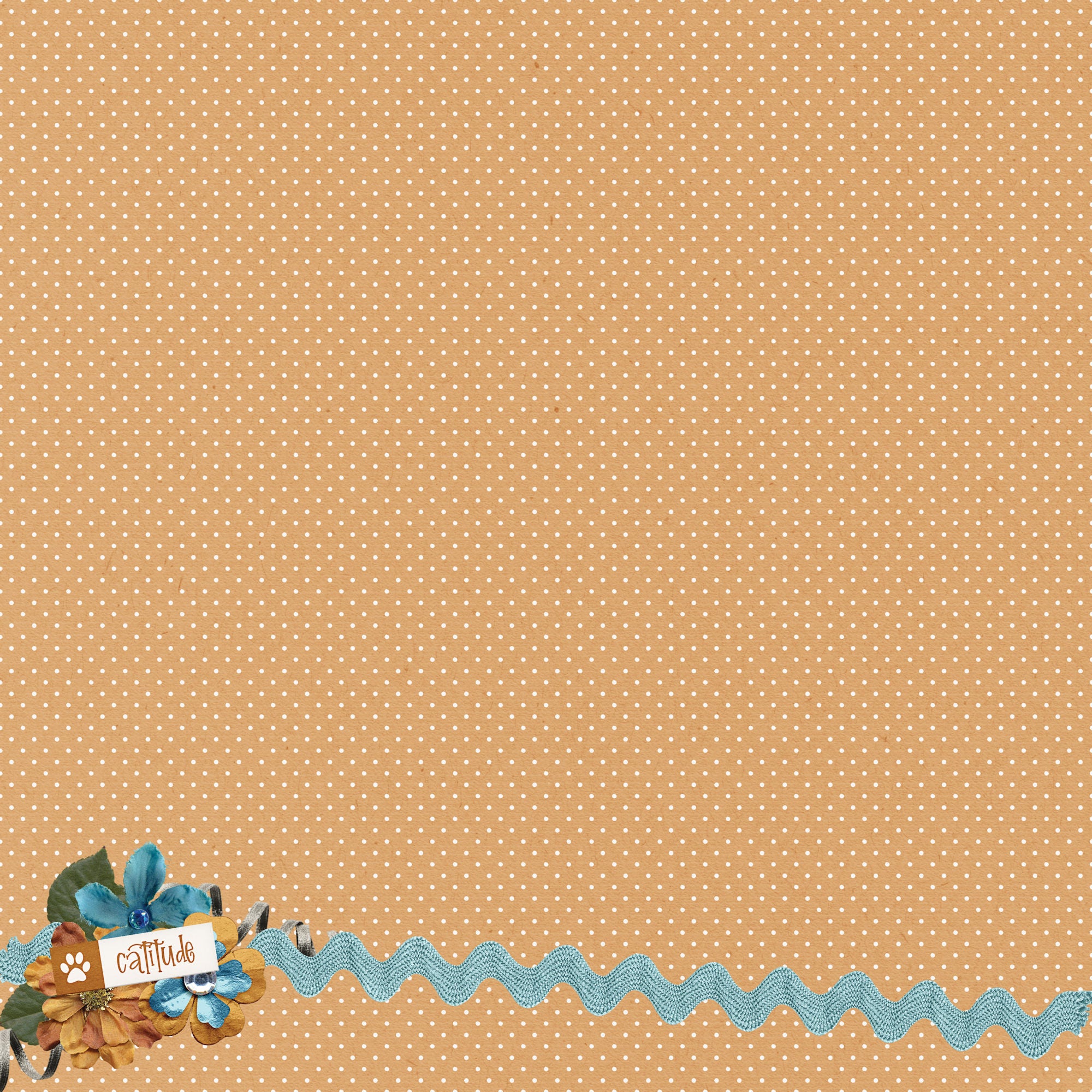 Cat Lover Collection Catitude 12 x 12 Double-Sided Scrapbook Paper by SSC Designs