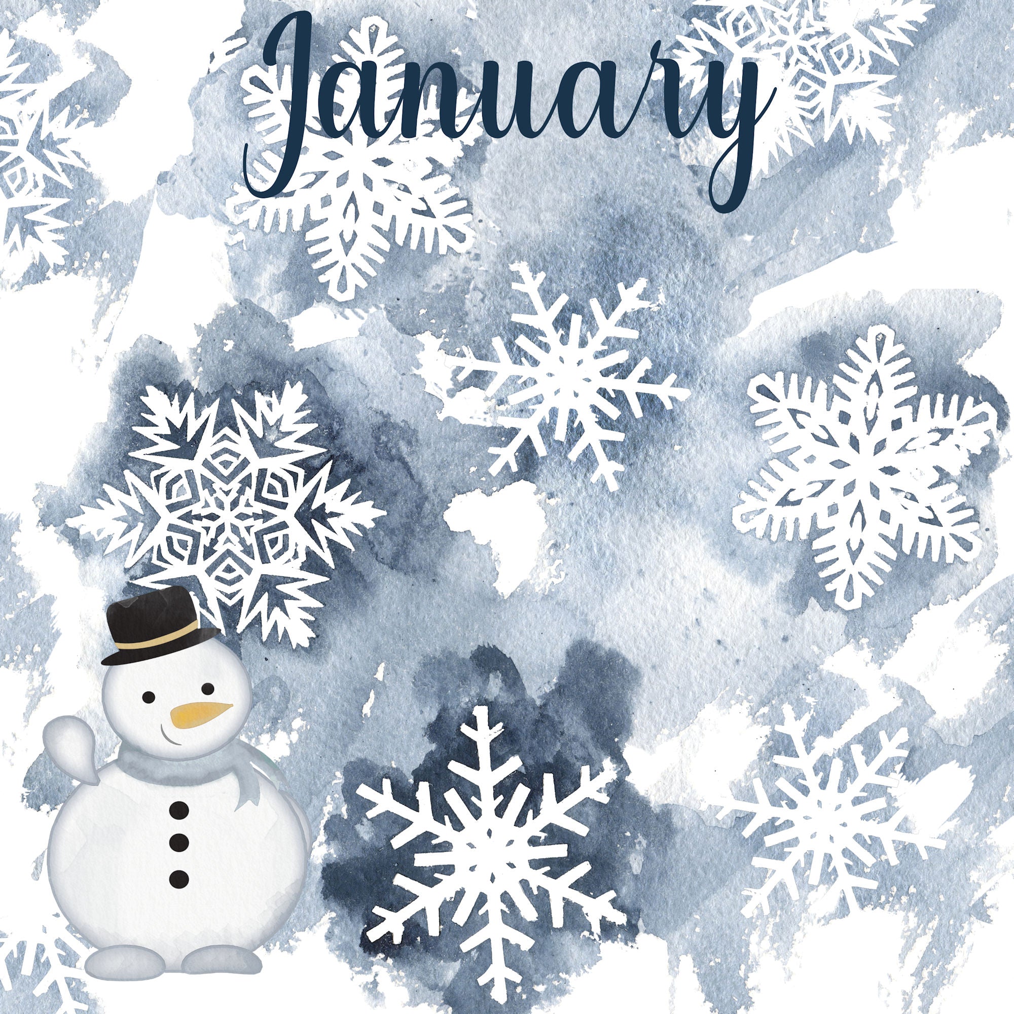 Calendar Memories Collection January 12 x 12 Double-Sided Scrapbook Paper by SSC Designs