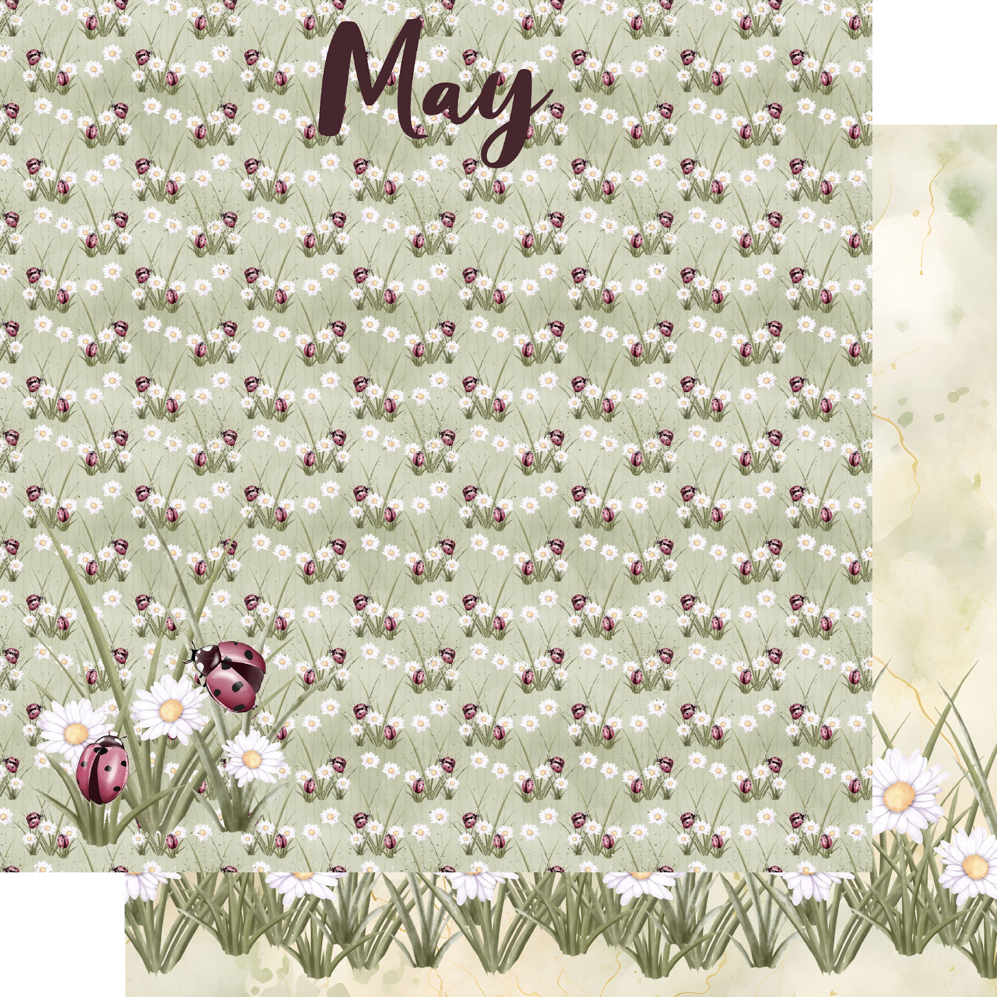 Calendar Memories Collection May 12 x 12 Double-Sided Scrapbook Paper by SSC Designs